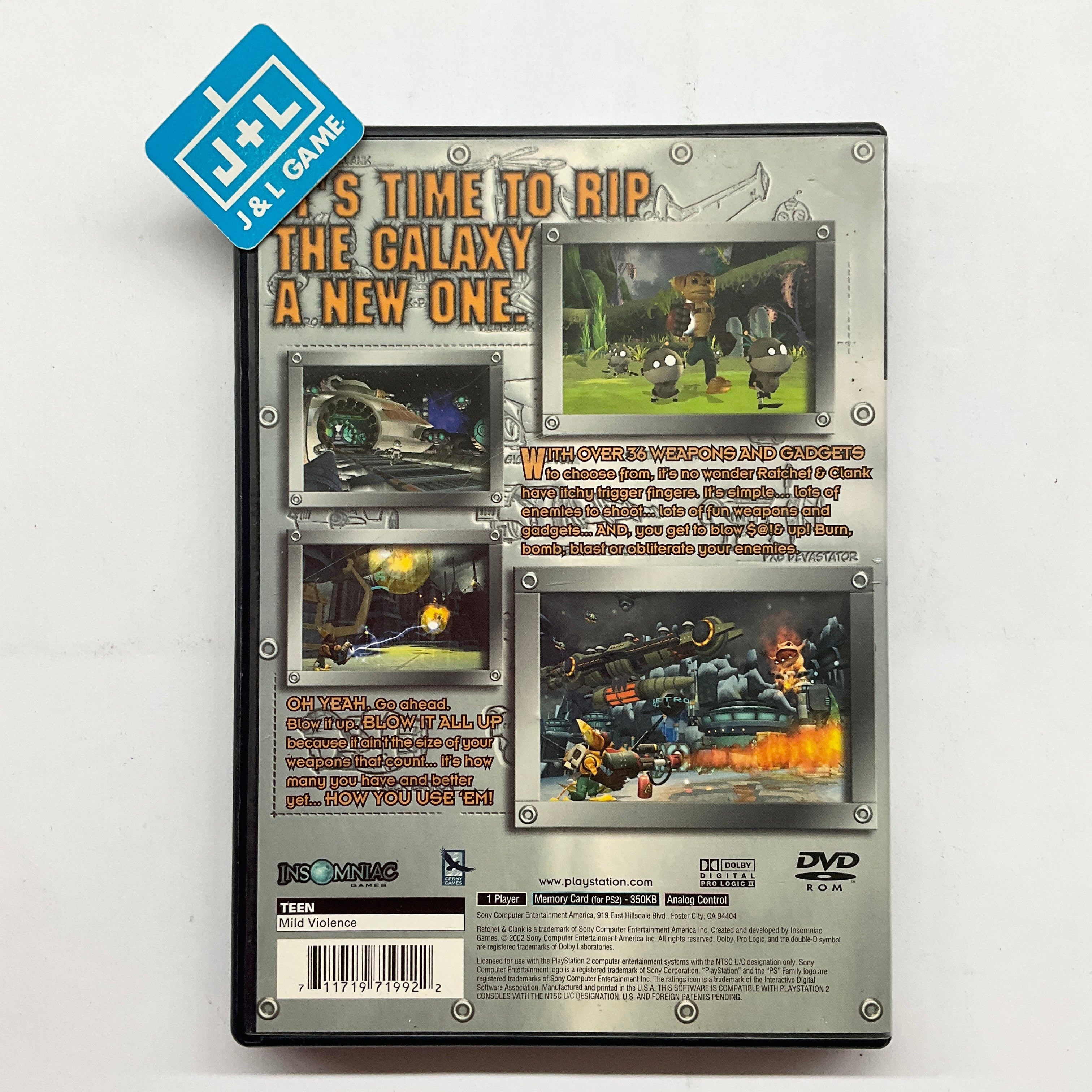 Ratchet & Clank - (PS2) PlayStation 2 [Pre-Owned] Video Games SCEA   