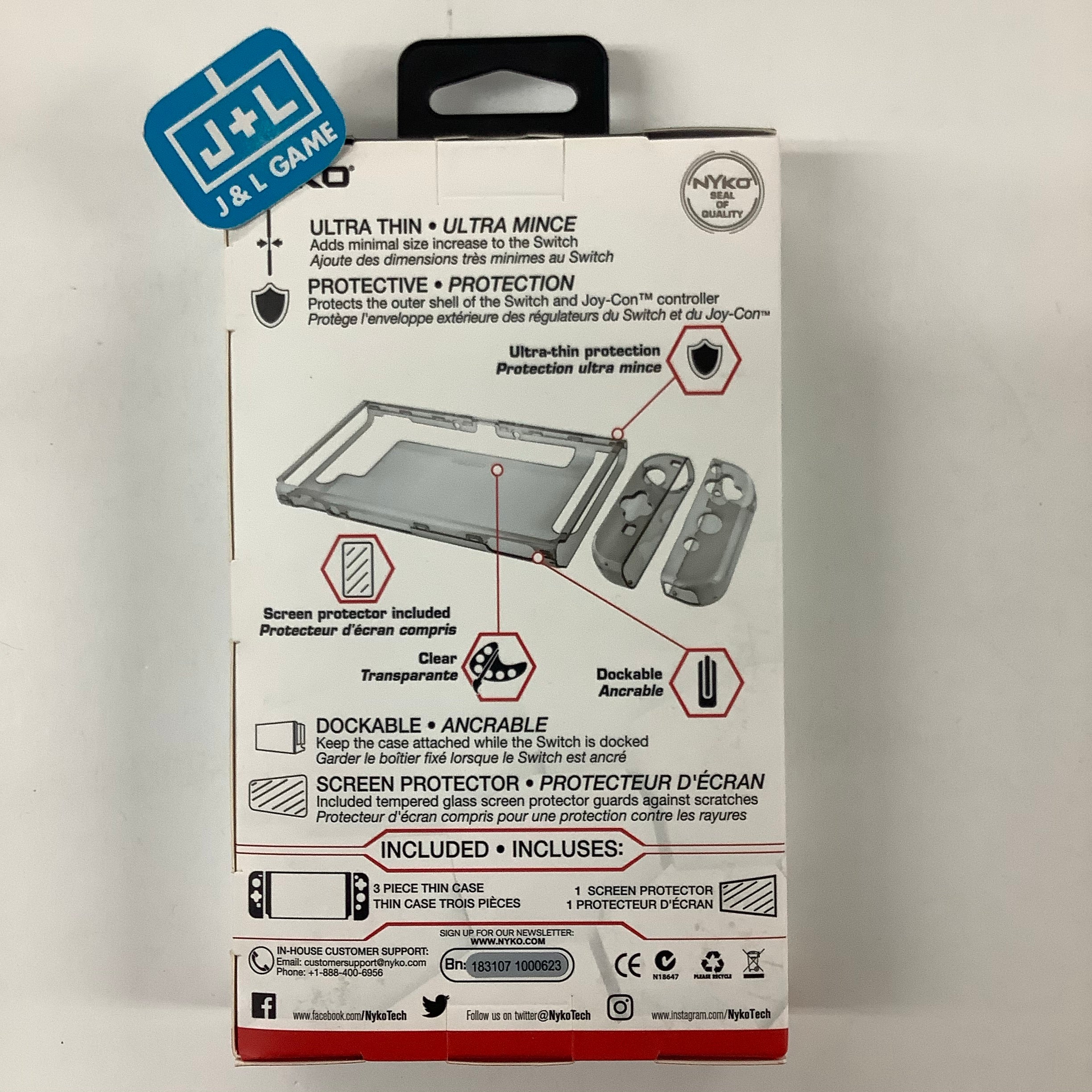 Nyko Thin Case (Clear) - (NSW) Nintendo Switch Accessories Nyko   