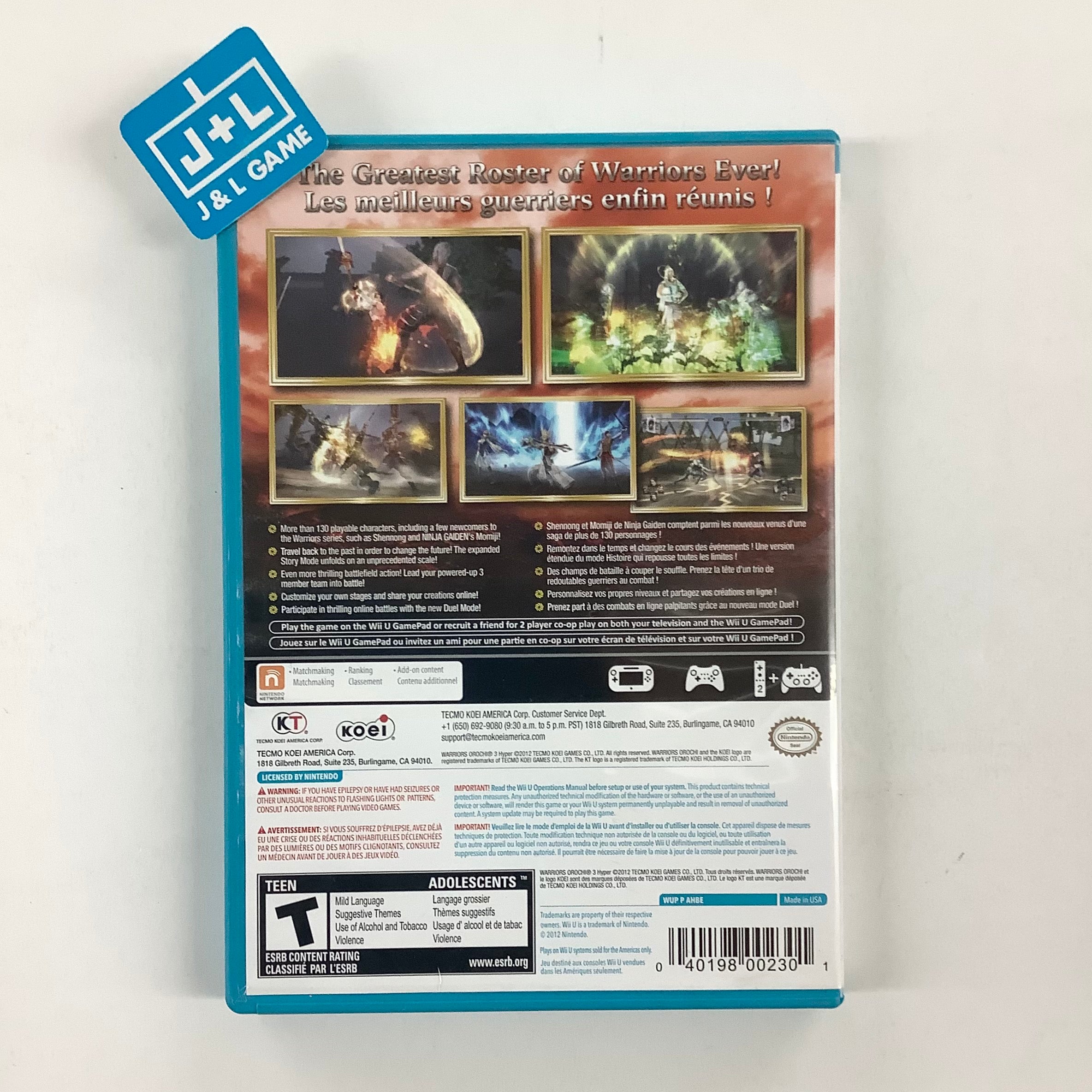 Warriors Orochi 3 Hyper - Nintendo Wii U [Pre-Owned] Video Games Tecmo Koei Games   