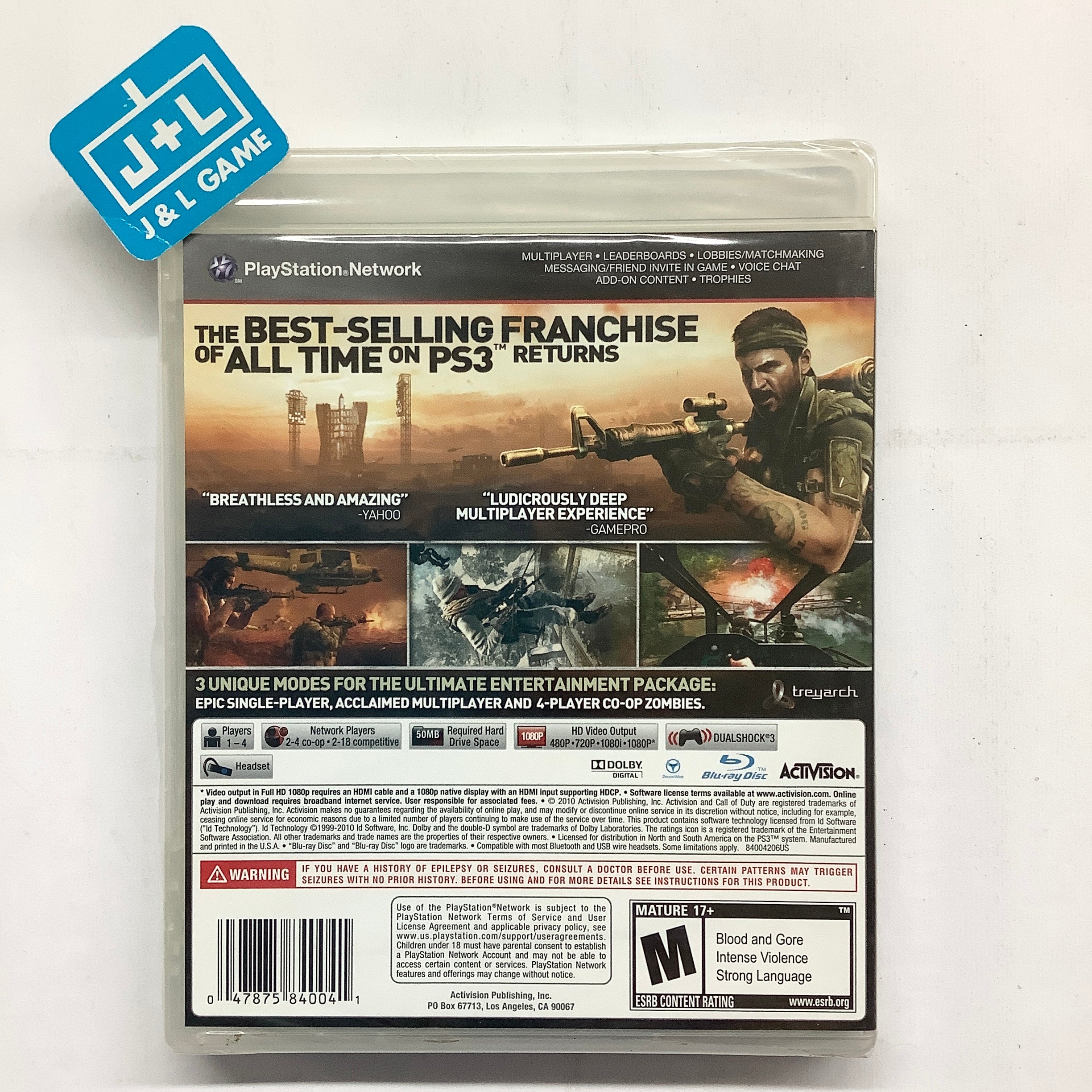 Call of Duty: Black Ops - (PS3) PlayStation 3 Video Games Activision   