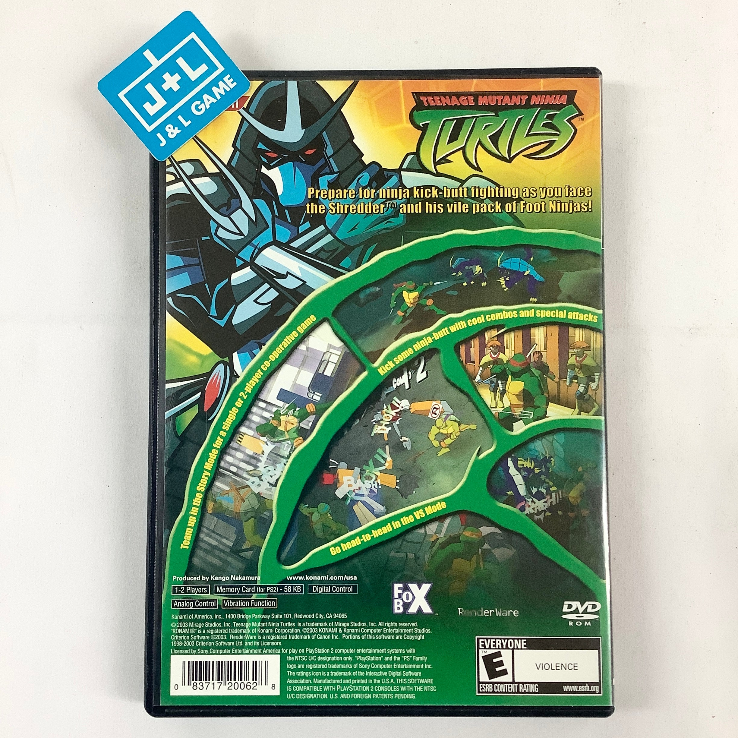 Teenage Mutant Ninja Turtles - (PS2) PlayStation 2 [Pre-Owned] Video Games Konami   
