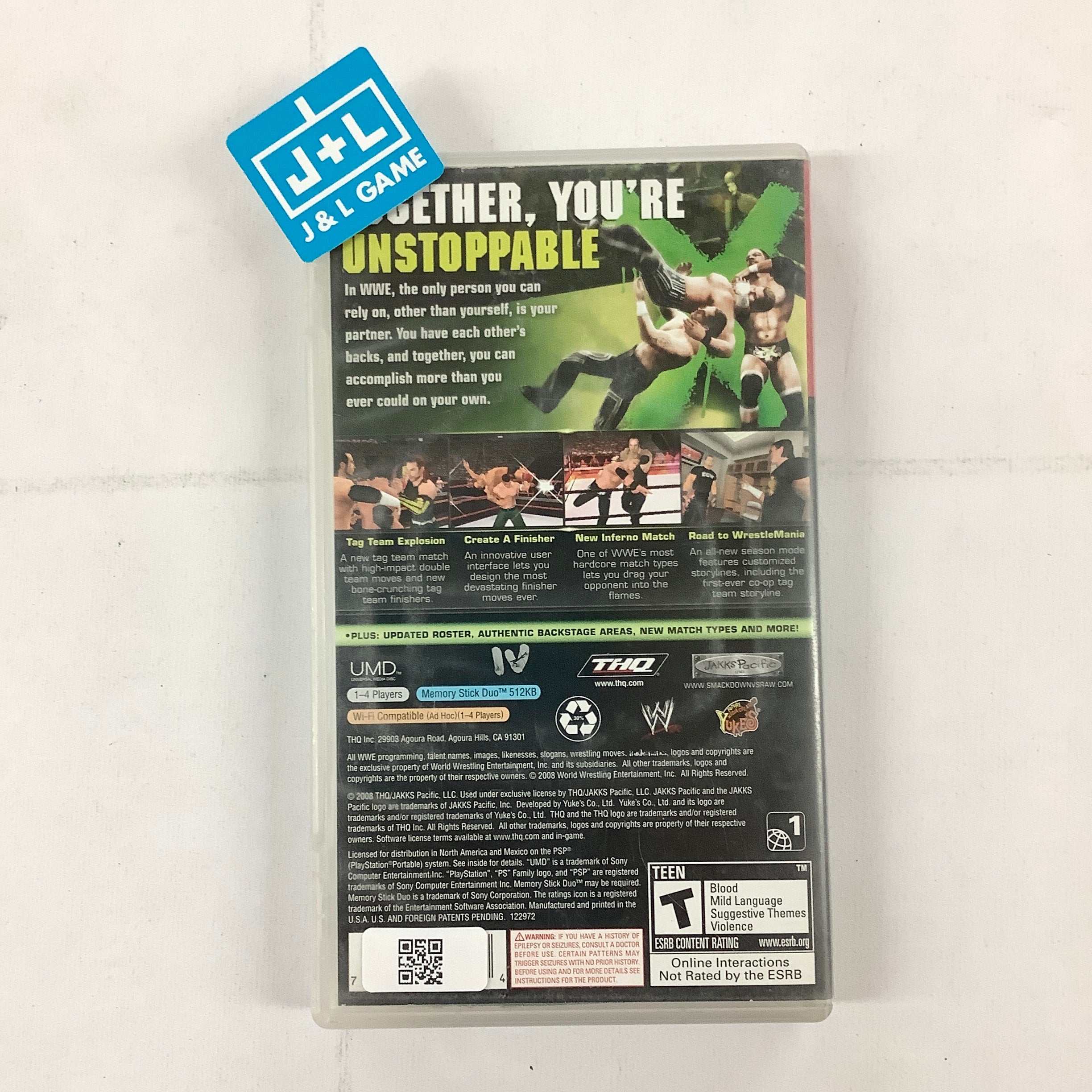 WWE SmackDown vs. Raw 2009 (Greatest Hits) - Sony PSP [Pre-Owned] Video Games THQ   