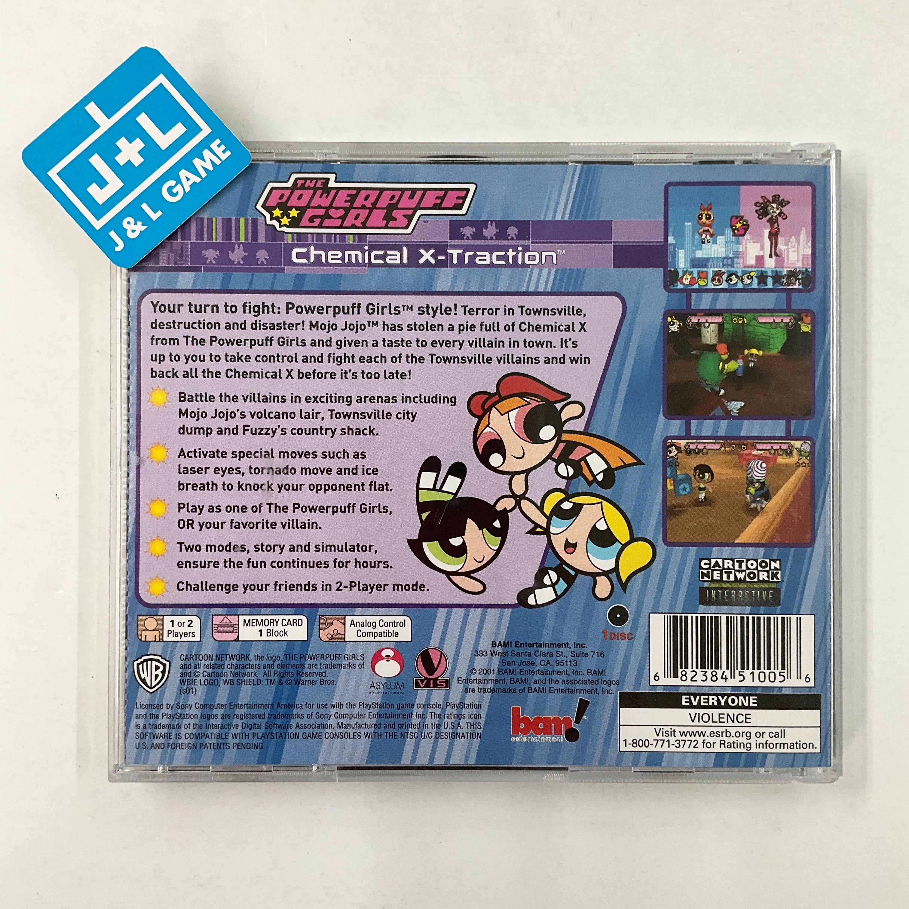 The Powerpuff Girls: Chemical X-Traction - (PS1) PlayStation 1 [Pre-Owned] Video Games Bam Entertainment   