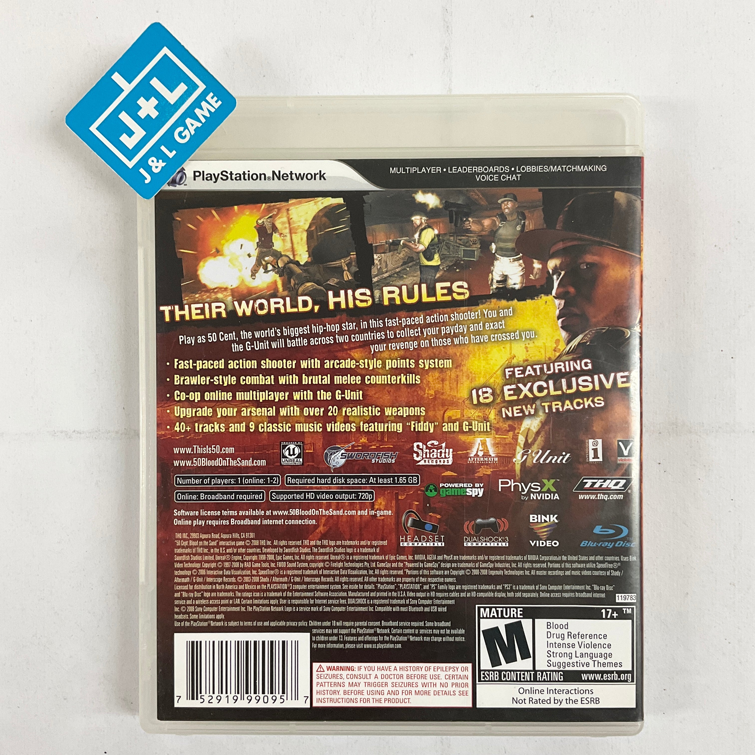 50 Cent: Blood on the Sand - (PS3) PlayStation 3 [Pre-Owned] Video Games THQ   