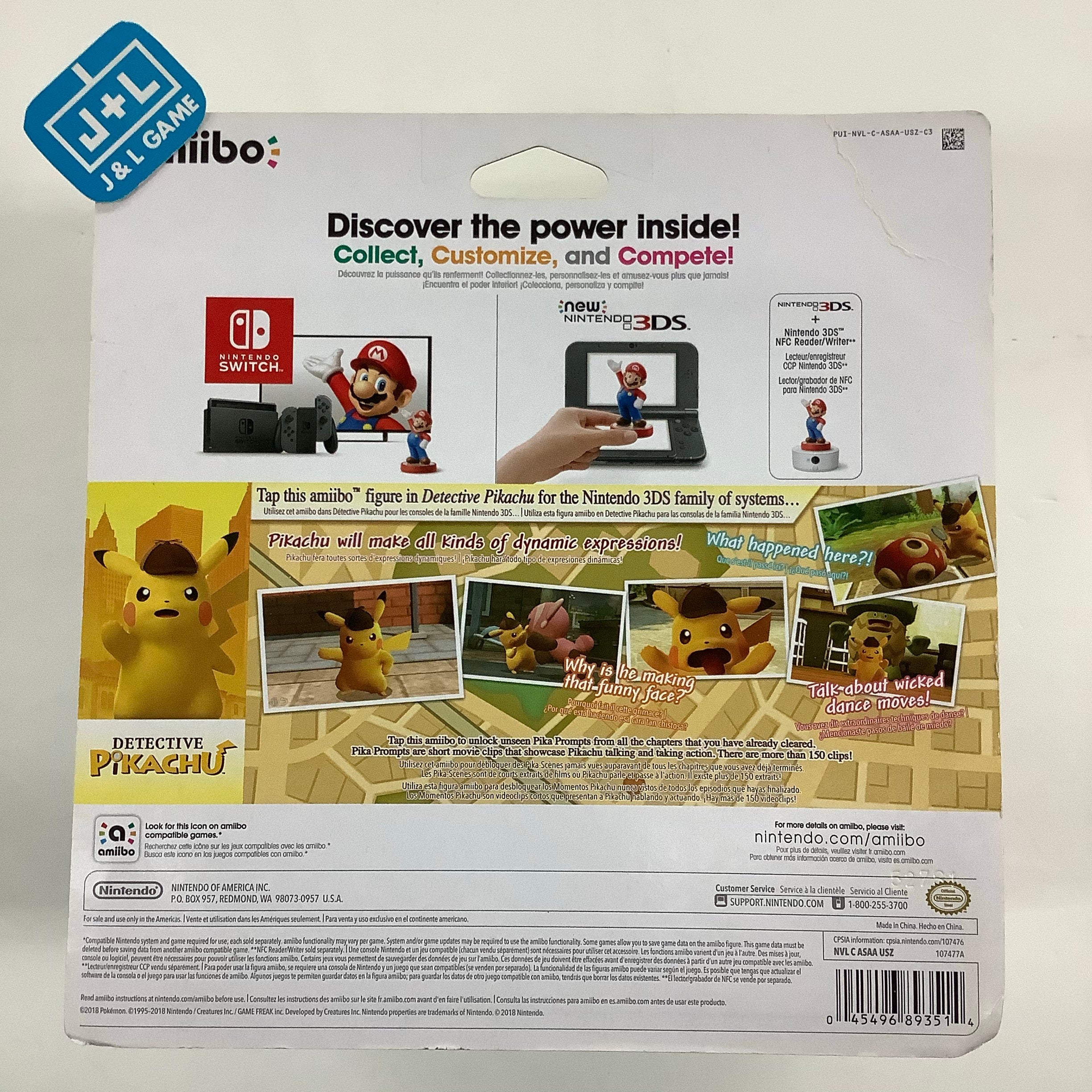 Detective Pikachu (Pokémon series) - Nintendo 3DS Amiibo Amiibo Nintendo   