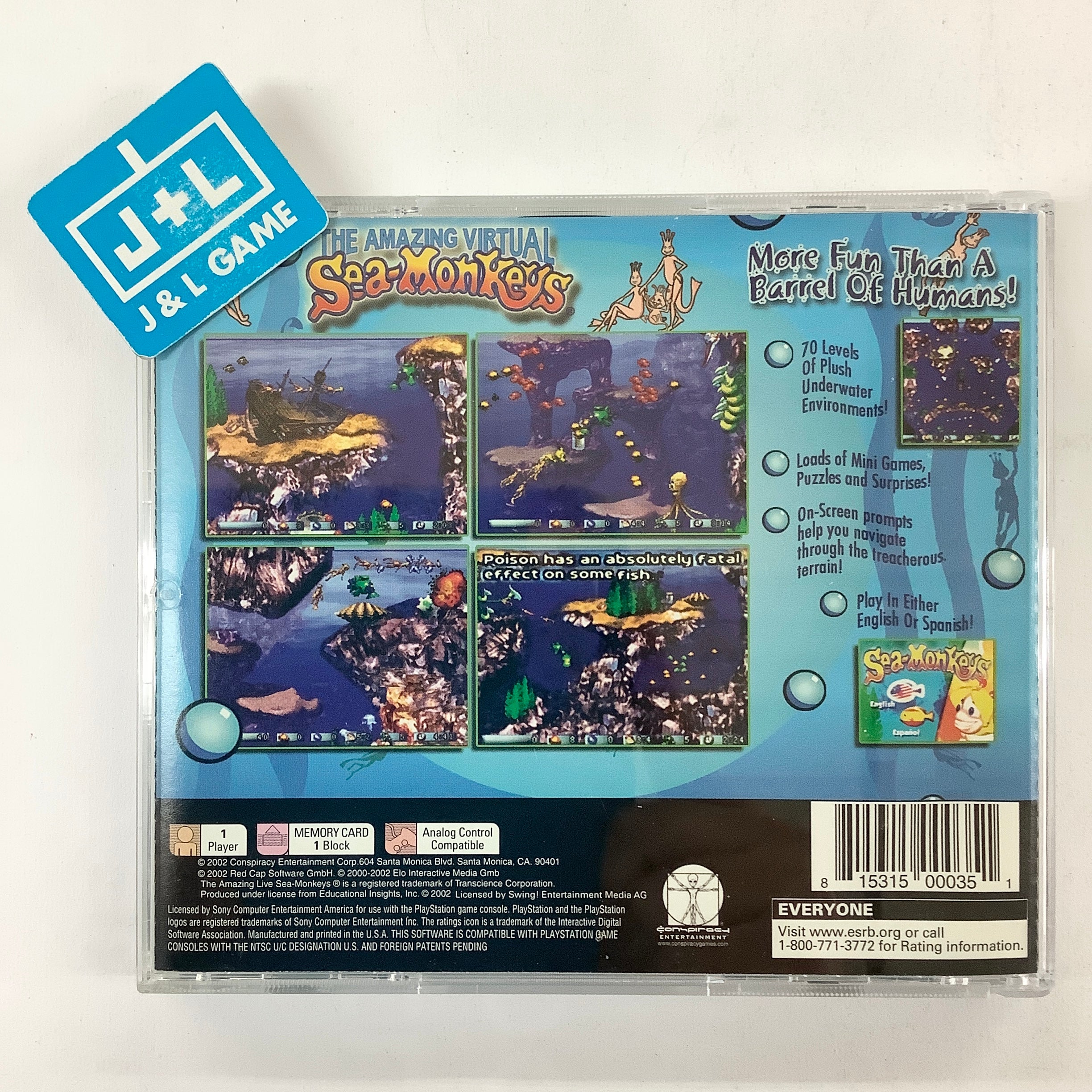 The Amazing Virtual Sea-Monkeys - (PS1) PlayStation 1 [Pre-Owned] Video Games Conspiracy Entertainment   