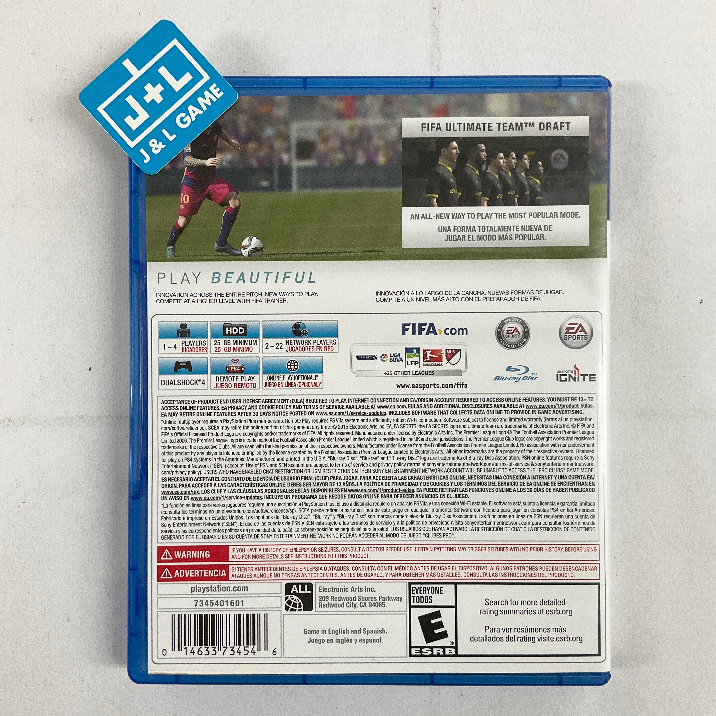 FIFA 16 - (PS4) PlayStation 4 [Pre-Owned] Video Games Electronic Arts   