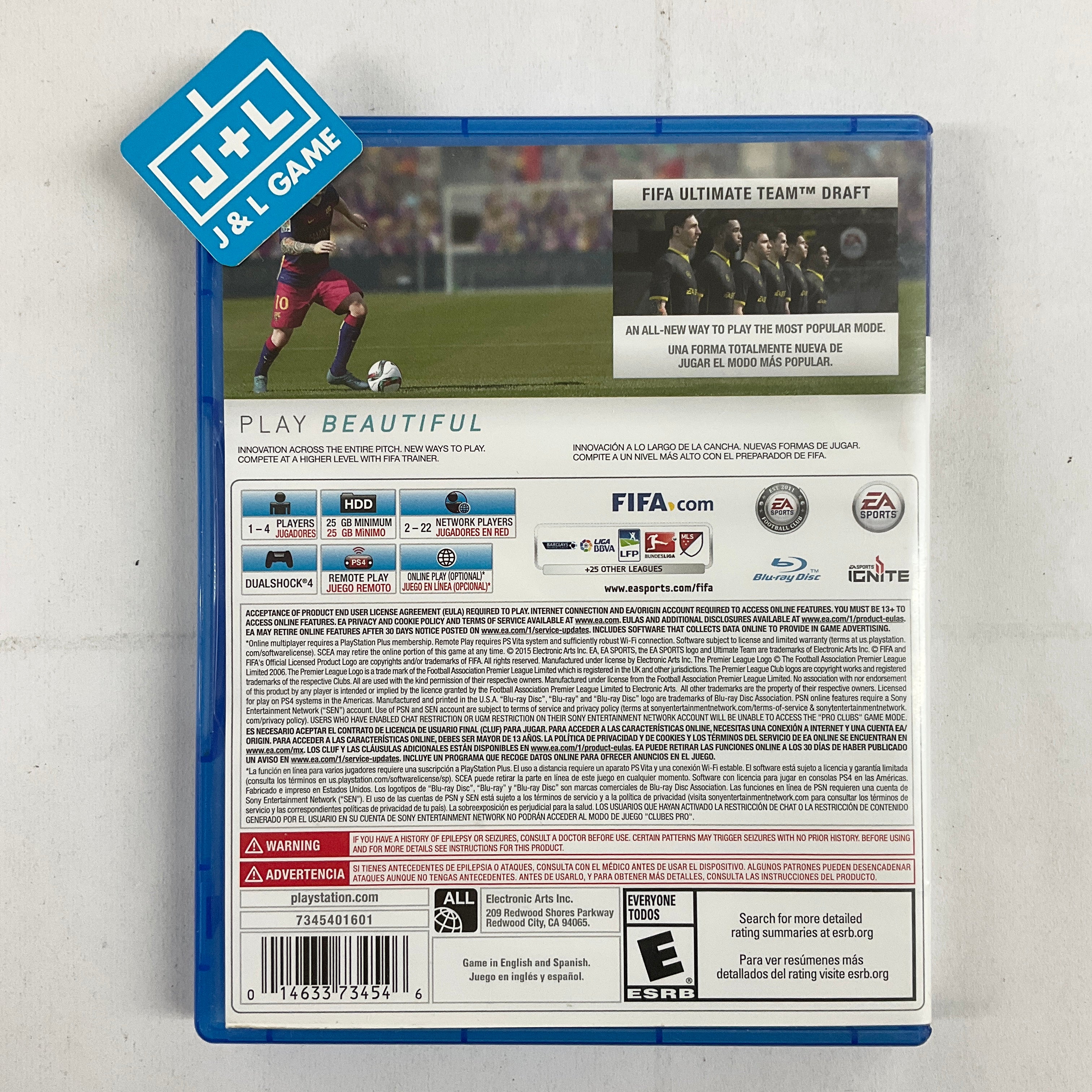 Lot De Jeux FIFA 15, 16, 17, 18, 19 - PS4 / PS5 - Version PAL Lot De Jeux FIFA 15, 16, 17, 18, 19 - PS4 / PS5 - Version PAL