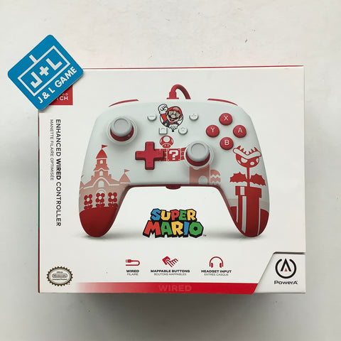 PowerA Nintendo Switch Enhanced Wired Controller (Mario Red/White) - (NSW) Nintendo Switch Accessories PowerA   