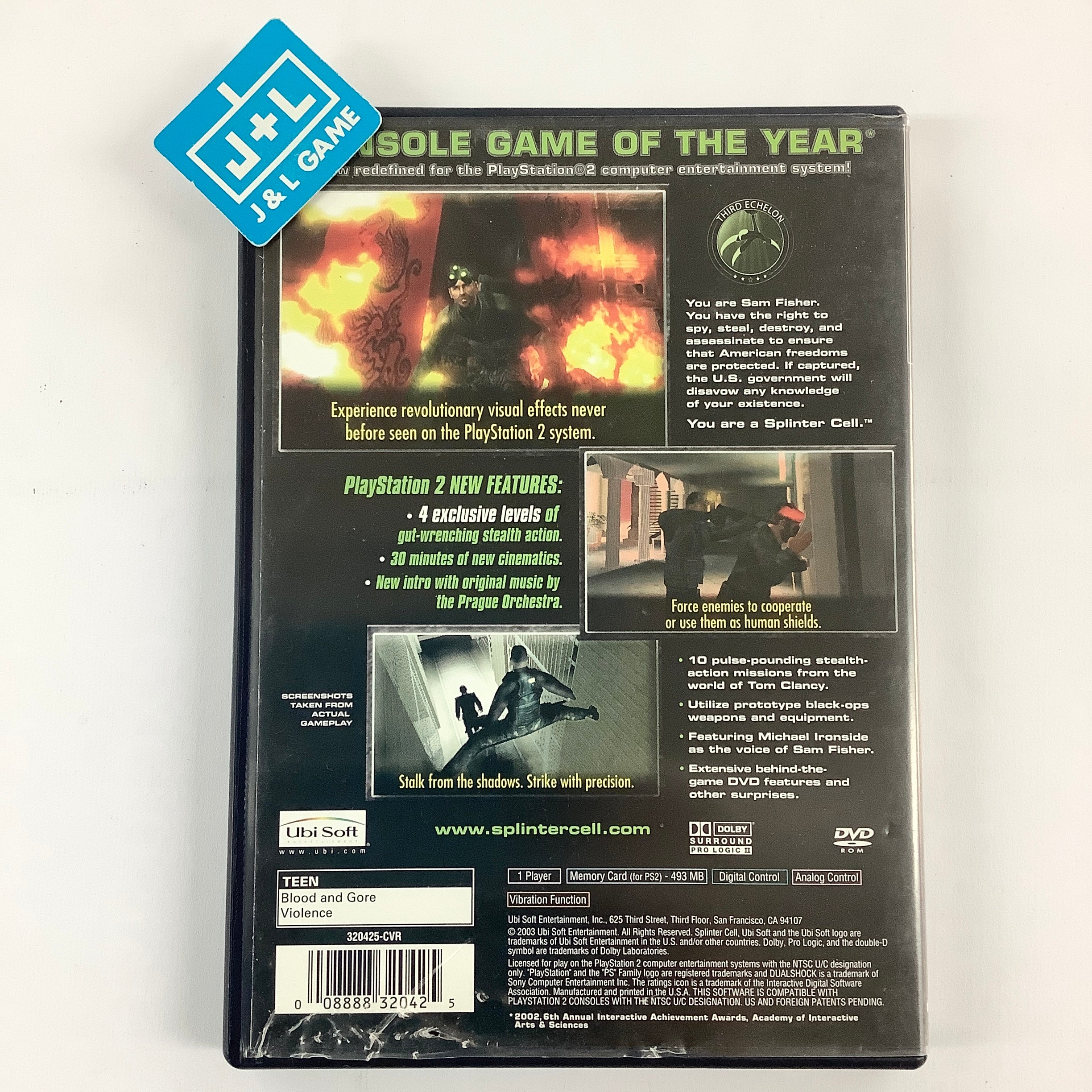 Tom Clancy's Splinter Cell - (PS2) PlayStation 2 [Pre-Owned] Video Games Ubisoft   