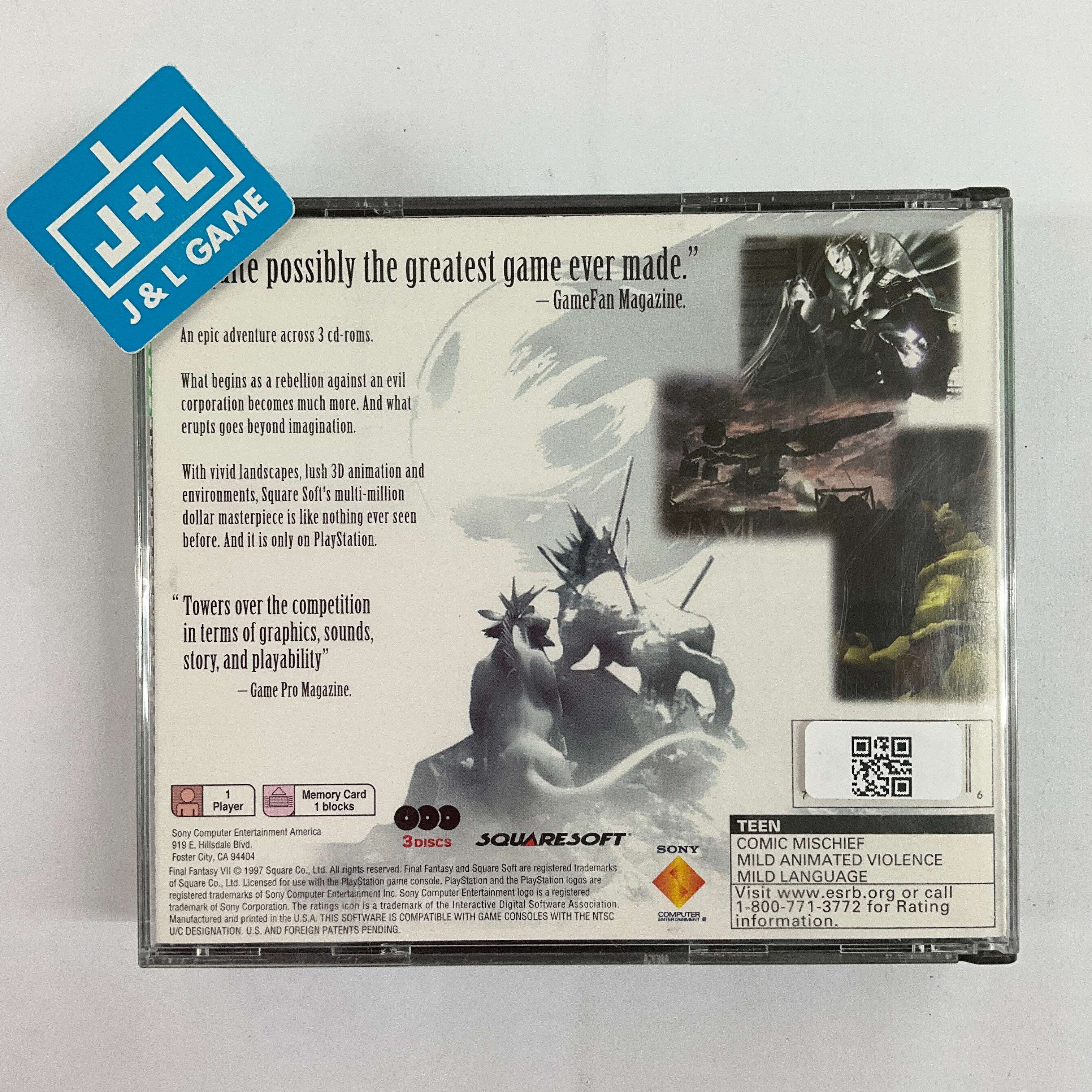 Final Fantasy VII (Greatest Hits) - (PS1) PlayStation 1 [Pre-Owned] Video Games SCEA   