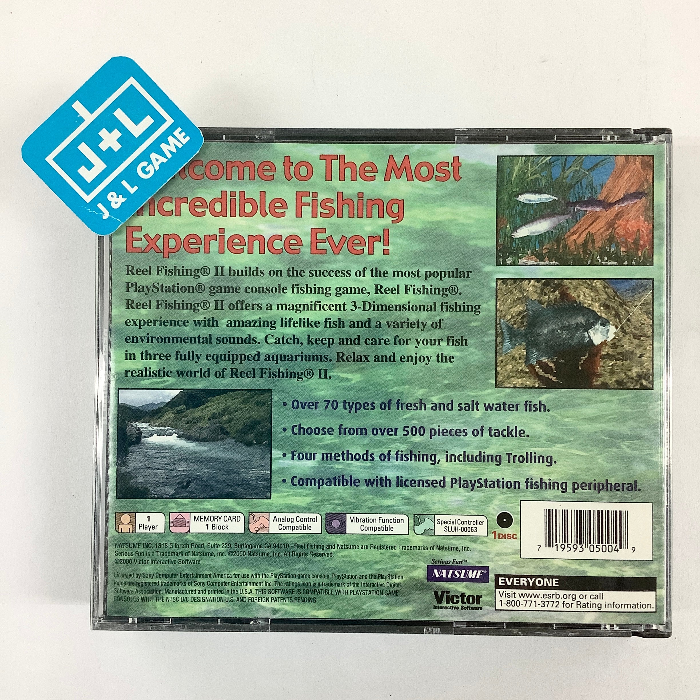 Reel Fishing II - (PS1) PlayStation 1 [Pre-Owned] Video Games Natsume   