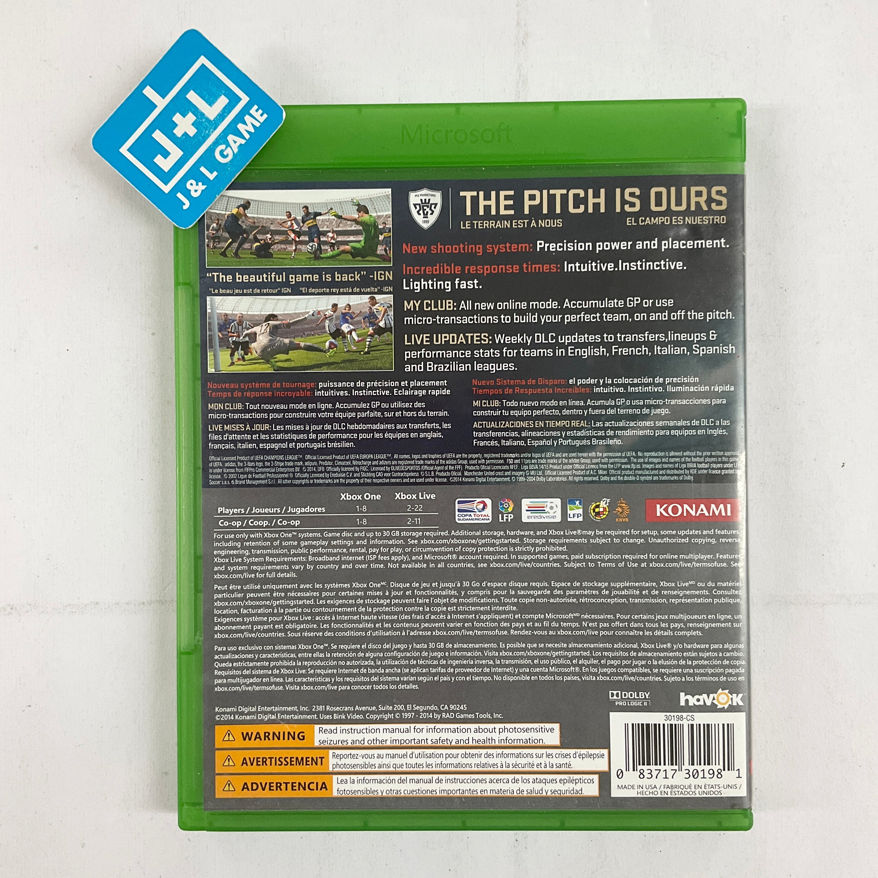 Pro Evolution Soccer 2015 - (XB1) Xbox One [Pre-Owned] Video Games Konami   
