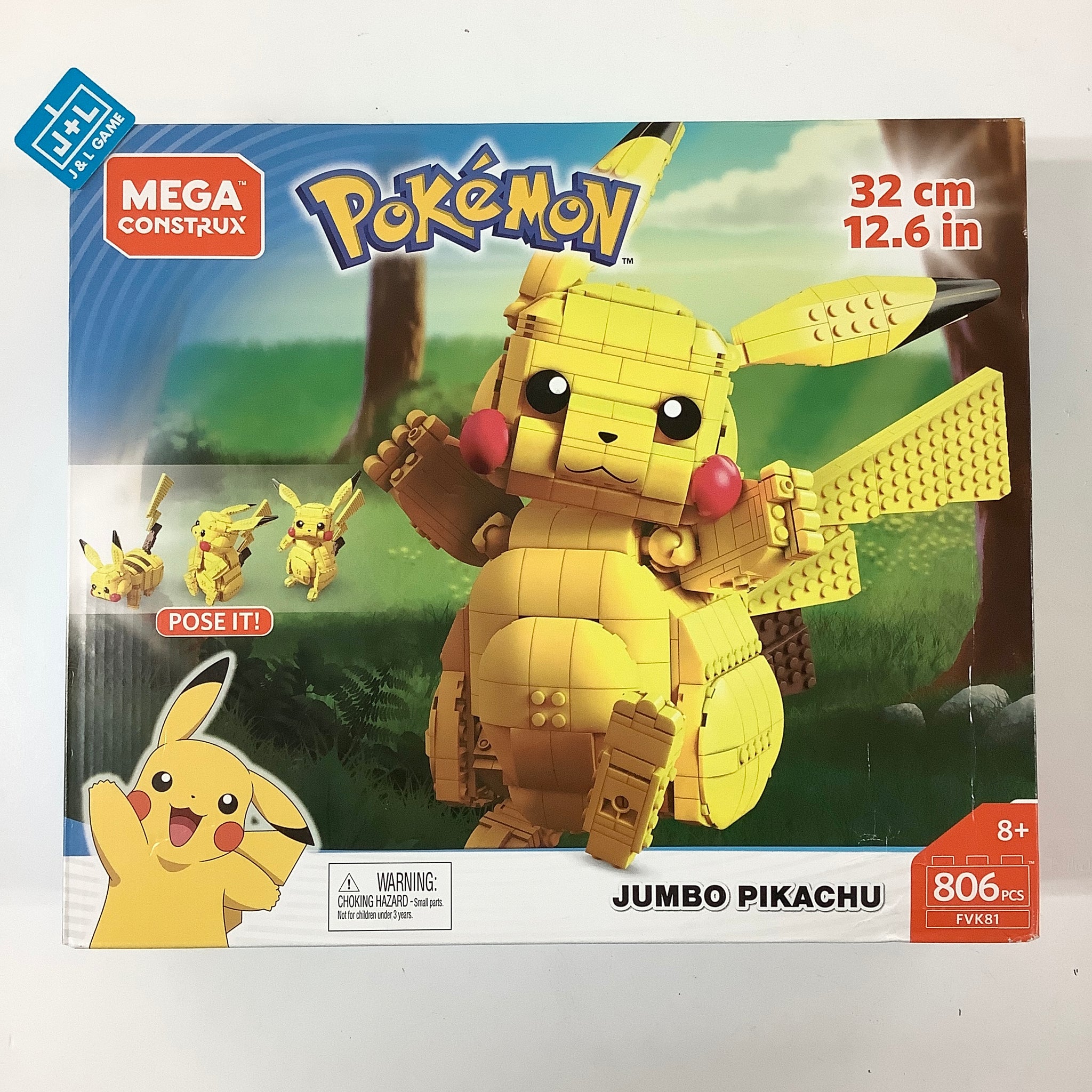 Mega Construx Pokemon Jumbo Pikachu Construction Set Toy Mega   