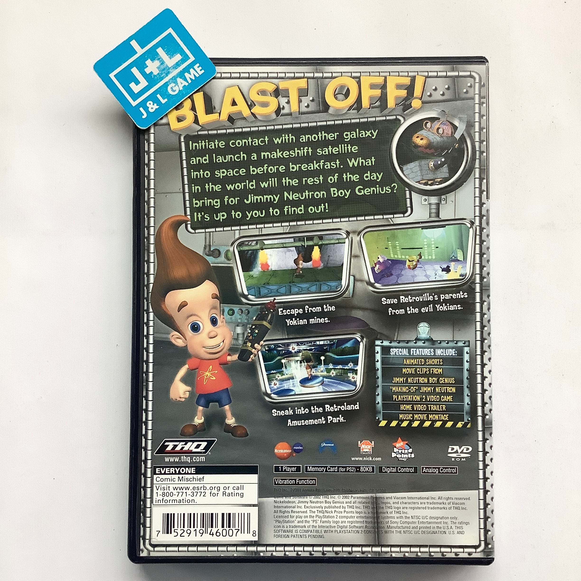 Jimmy Neutron Boy Genius - (PS2) PlayStation 2 [Pre-Owned] Video Games THQ   