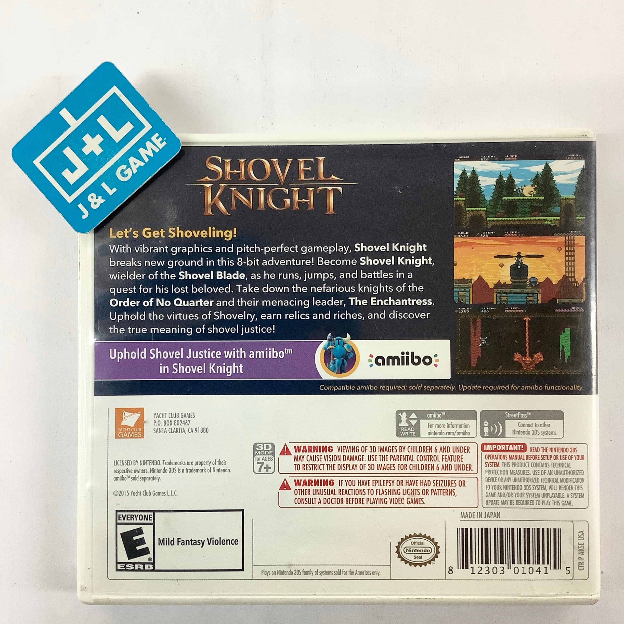 Shovel Knight - Nintendo 3DS [Pre-Owned] Video Games Yacht Club Games   