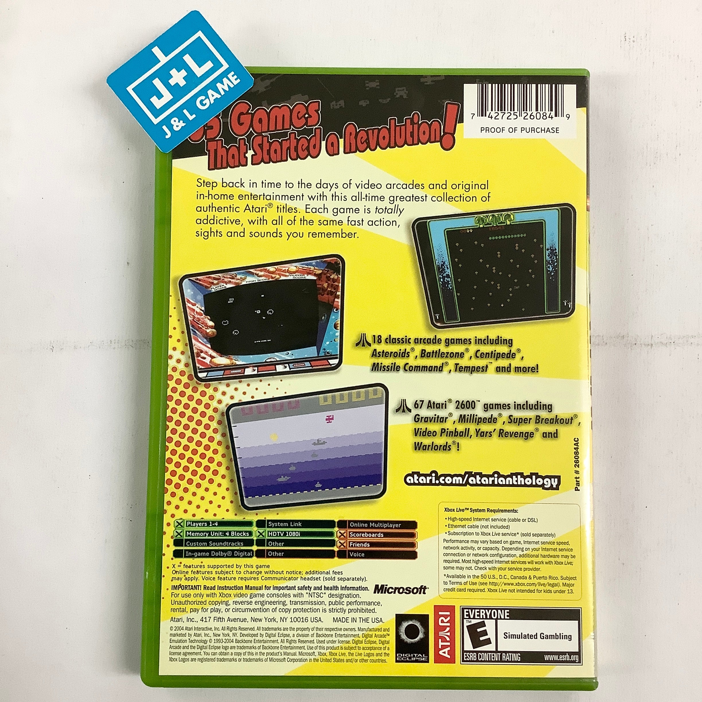 Atari Anthology - (XB) Xbox [Pre-Owned] Video Games Atari SA   