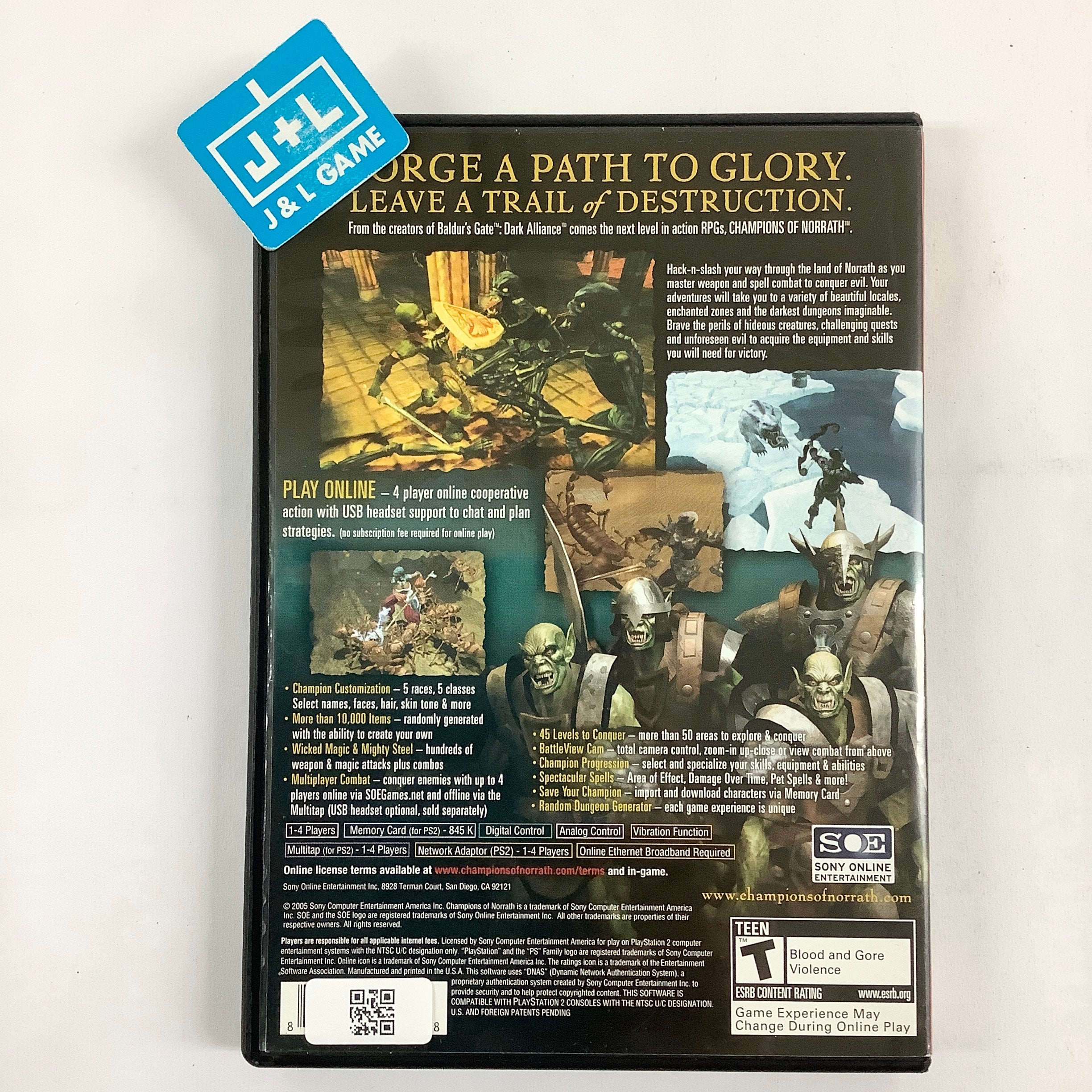 Champions of Norrath (Greatest Hits) - (PS2) PlayStation 2 [Pre-Owned] Video Games Sony Online Entertainment   