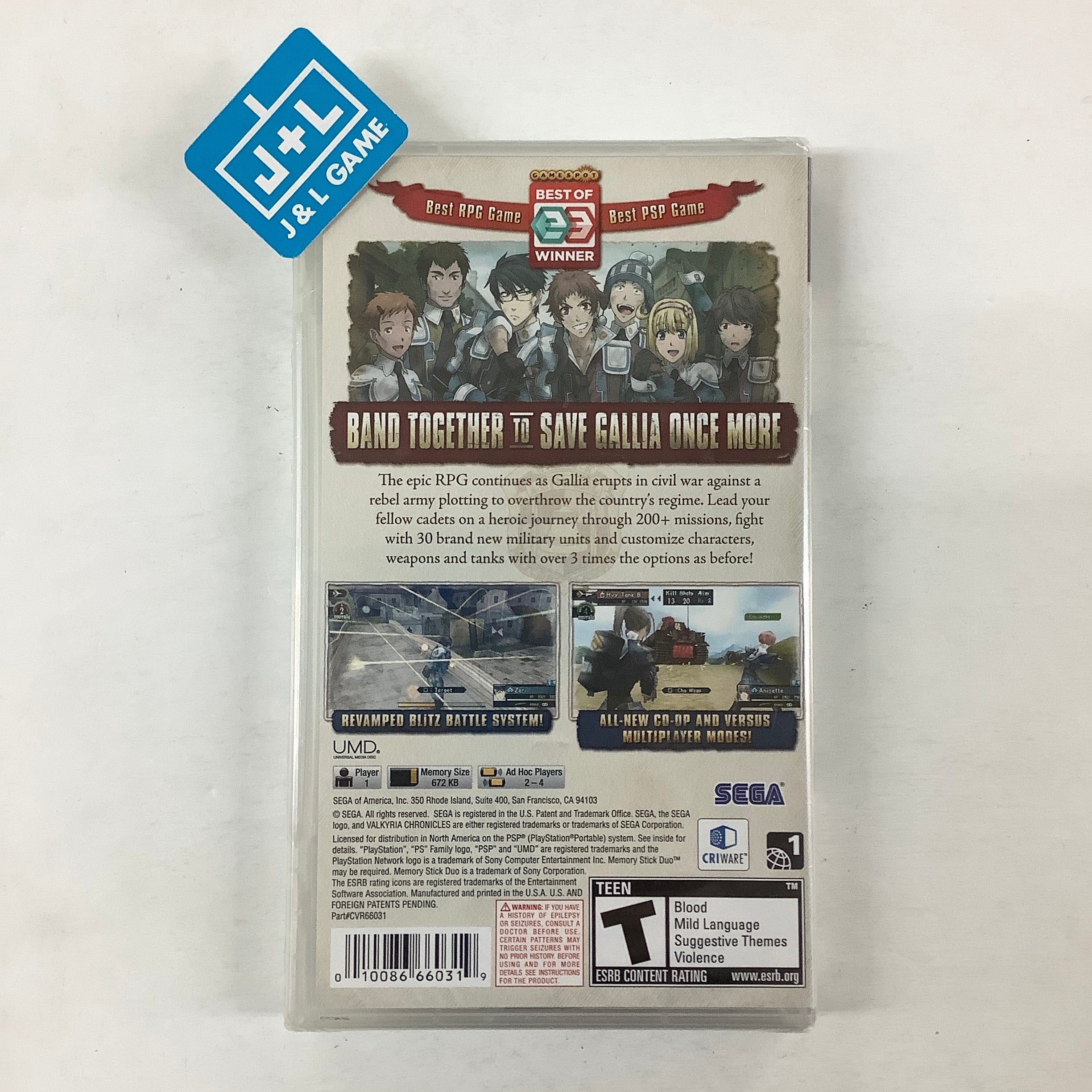 Valkyria Chronicles II - Sony PSP Video Games Sega   