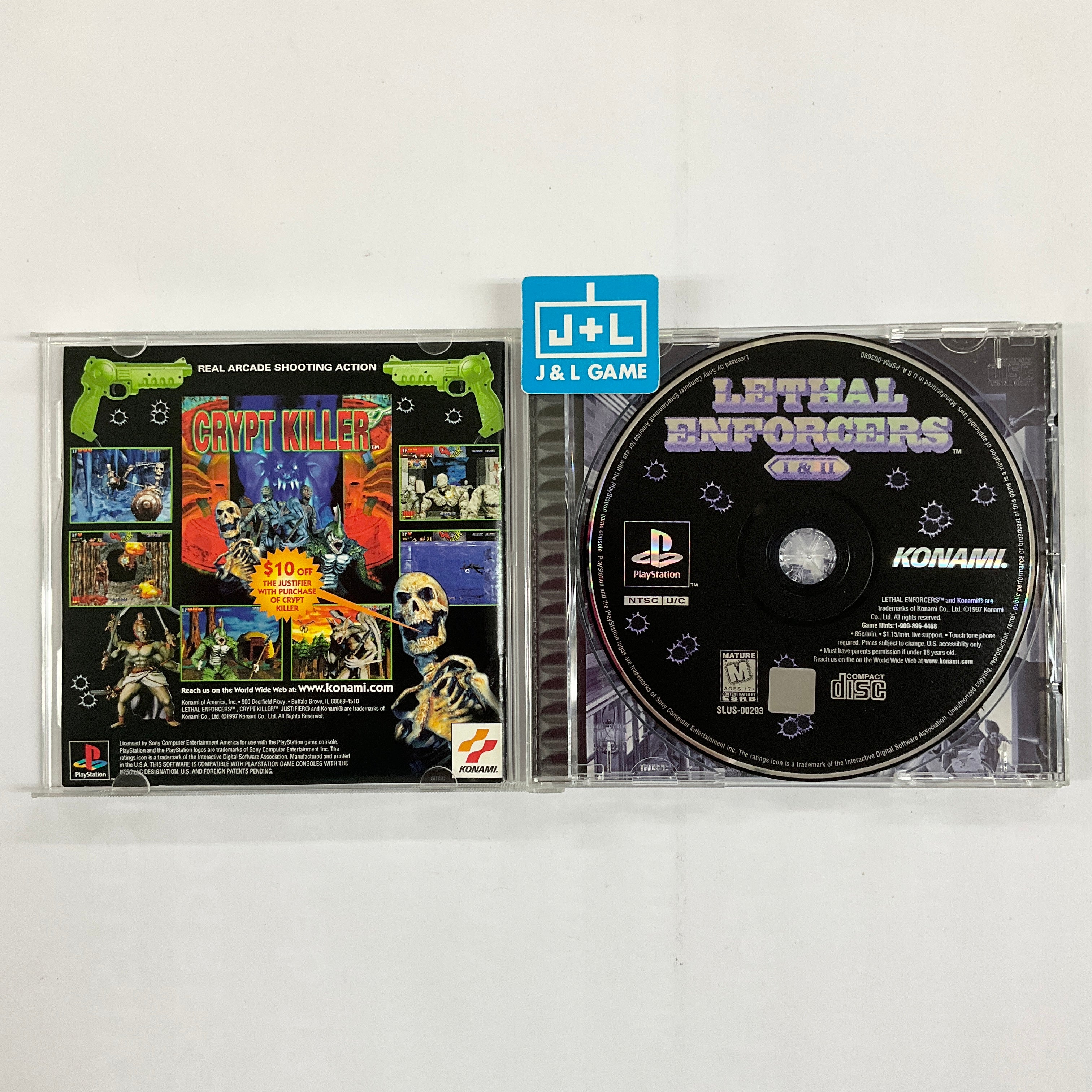 Lethal Enforcers I & II - (PS1) PlayStation 1 [Pre-Owned] Video Games Konami   