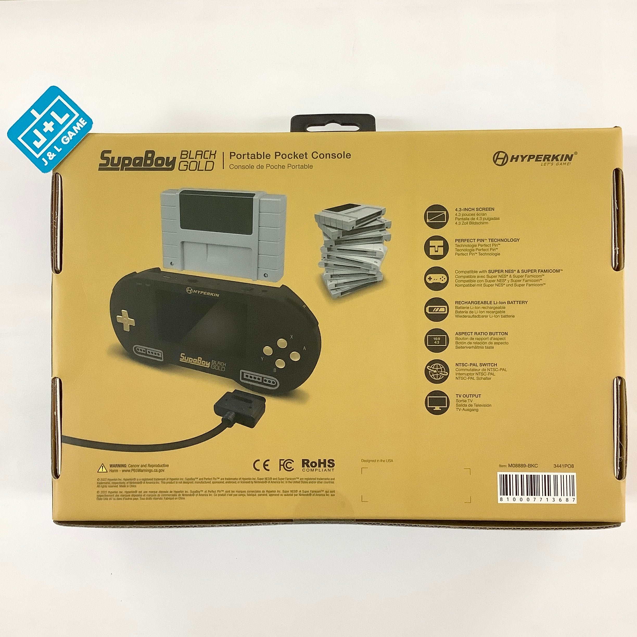 SupaBoy Portable Pocket Console For Super NES & Super Famicom Video Games Hyperkin   