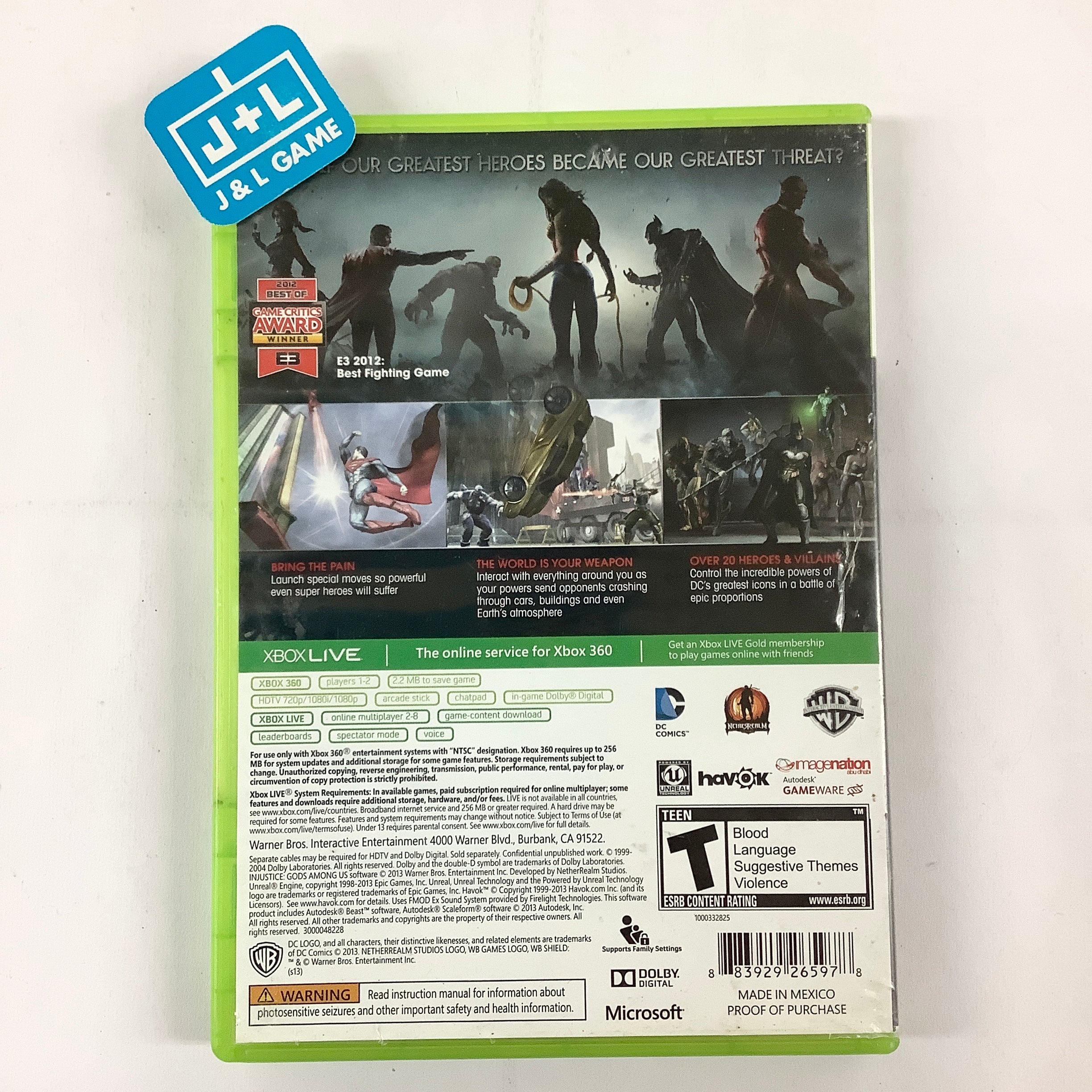 Injustice: Gods Among Us - Xbox 360 [Pre-Owned] Video Games Warner Bros. Interactive Entertainment   