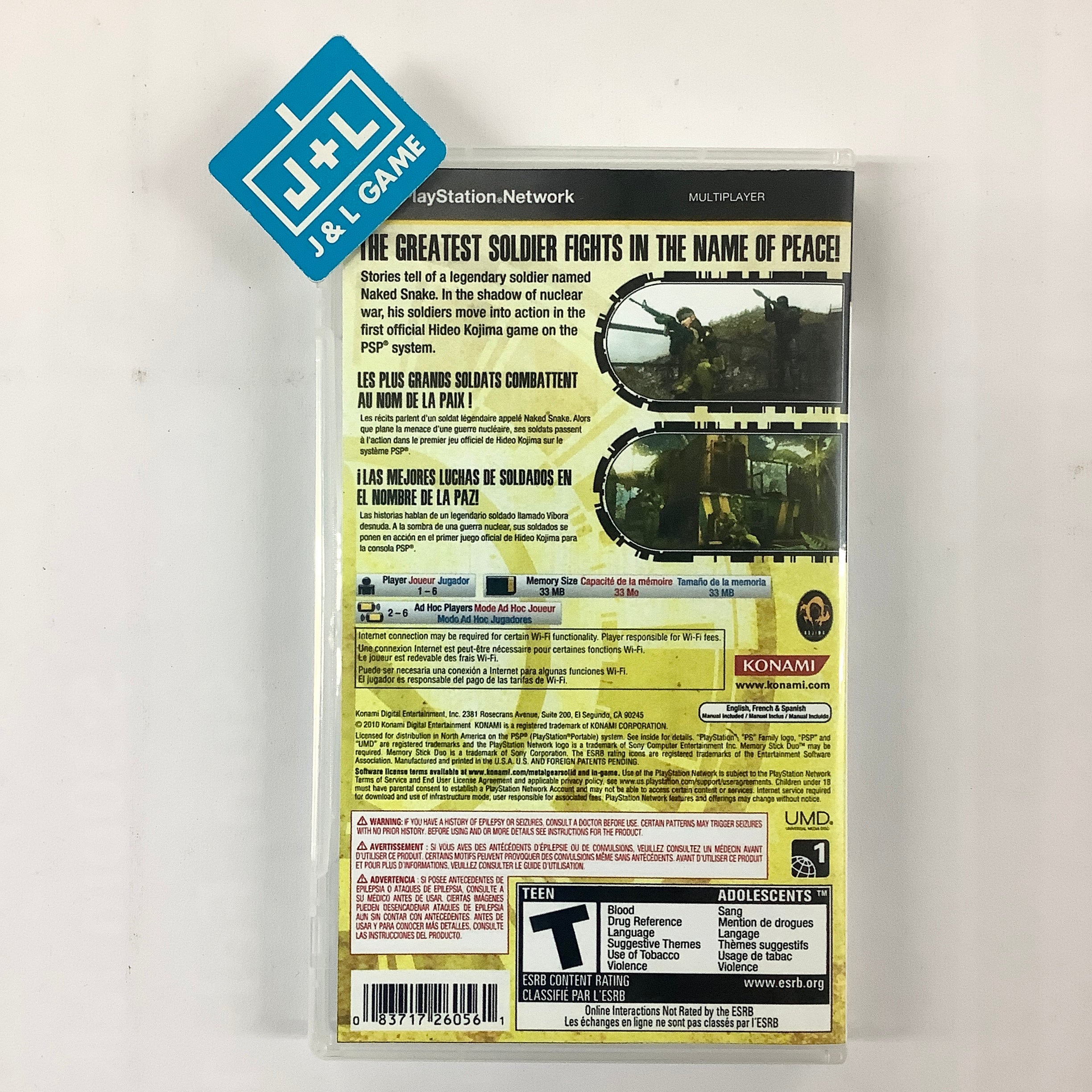 Metal Gear Solid: Peace Walker - Sony PSP [Pre-Owned] Video Games Konami   