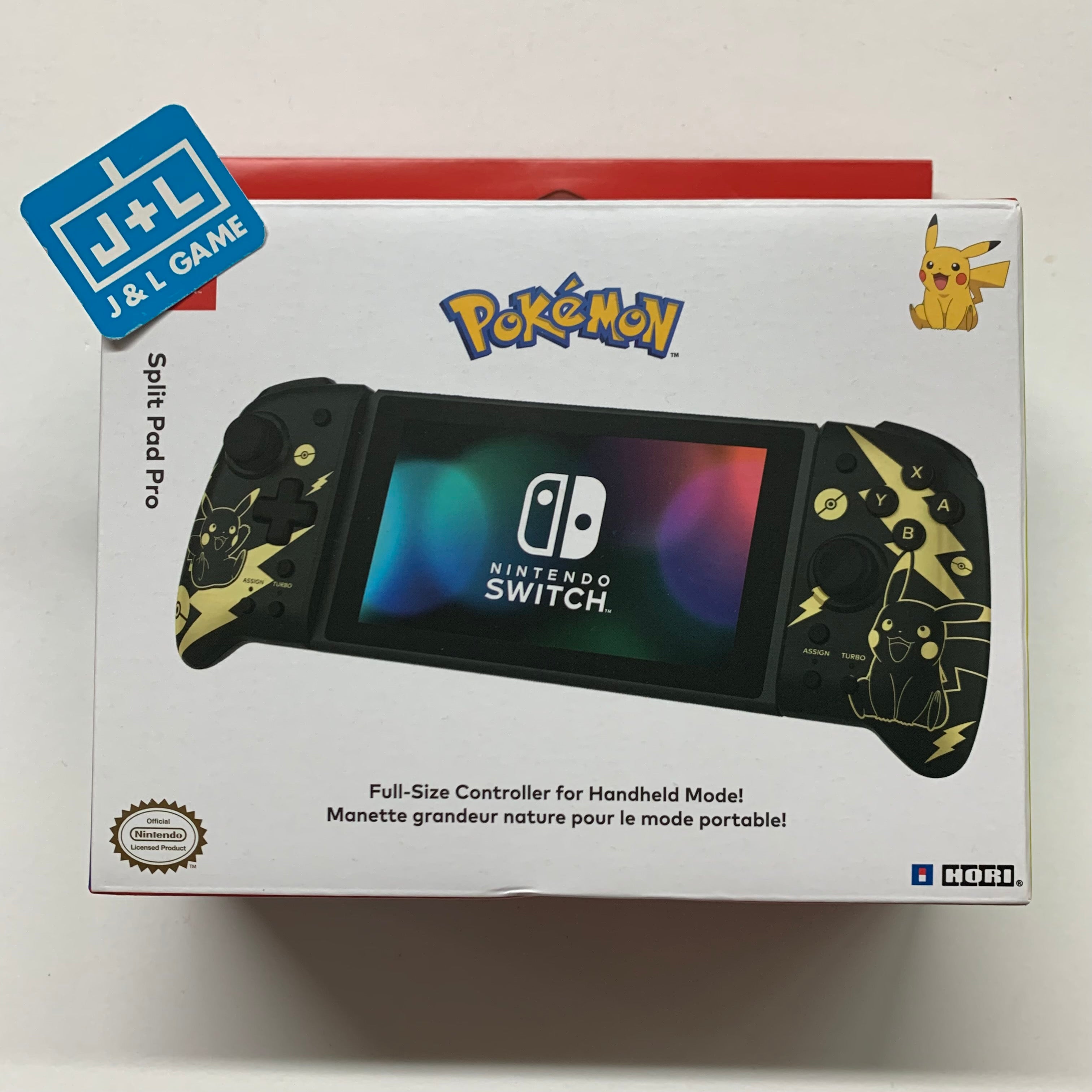 HORI Nintendo Switch Split Pad Pro (Pokemon: Black & Gold Pikachu) - (NSW) Nintendo Switch Accessories HORI   