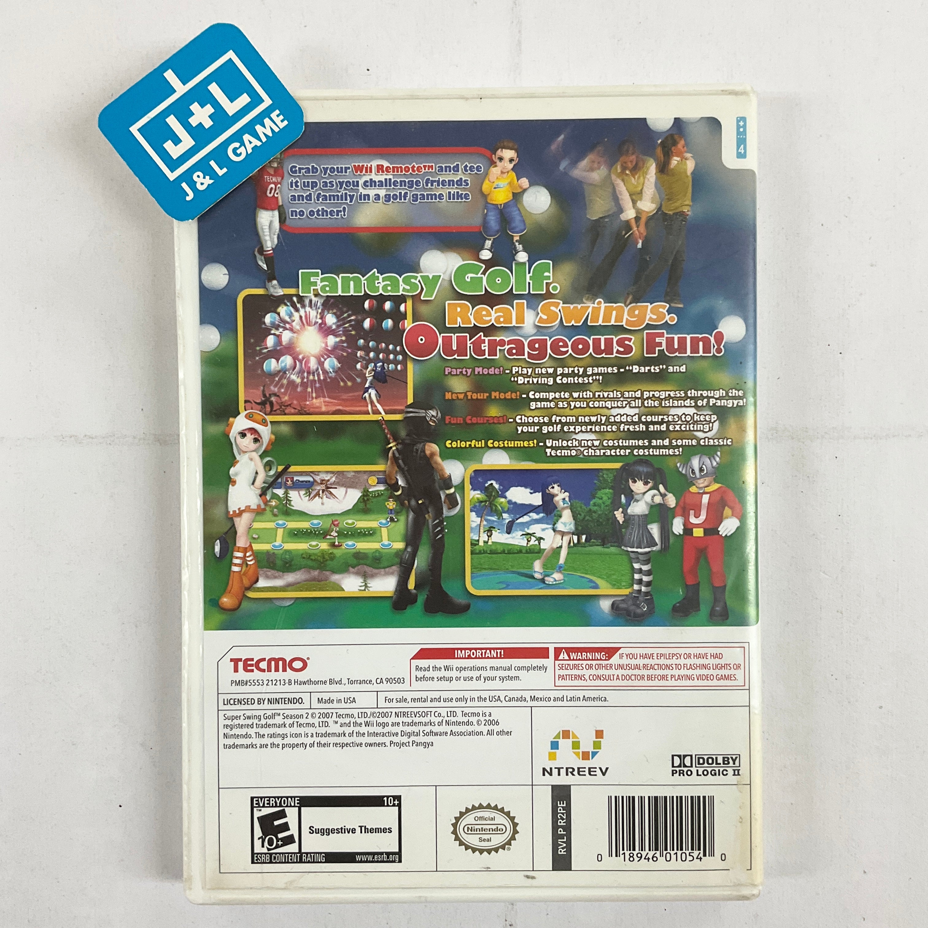 Super Swing Golf Season 2 - Nintendo Wii [Pre-Owned] Video Games Tecmo   