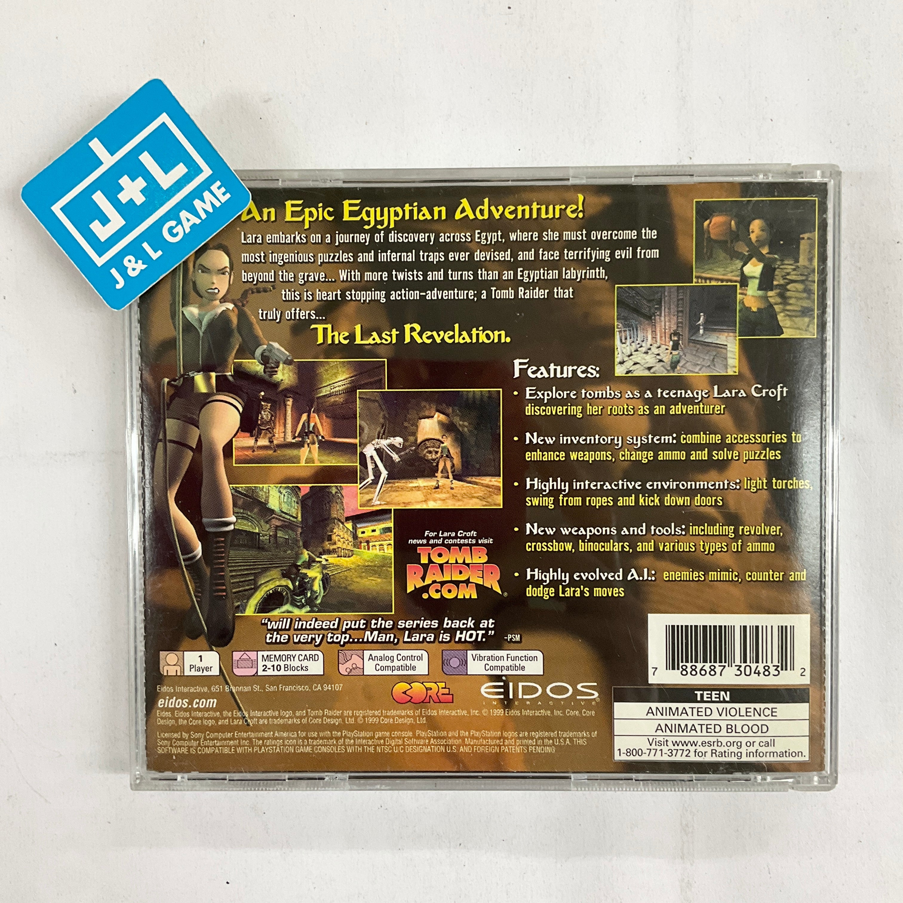 Tomb Raider: The Last Revelation - (PS1) PlayStation 1 [Pre-Owned] Video Games Eidos Interactive   