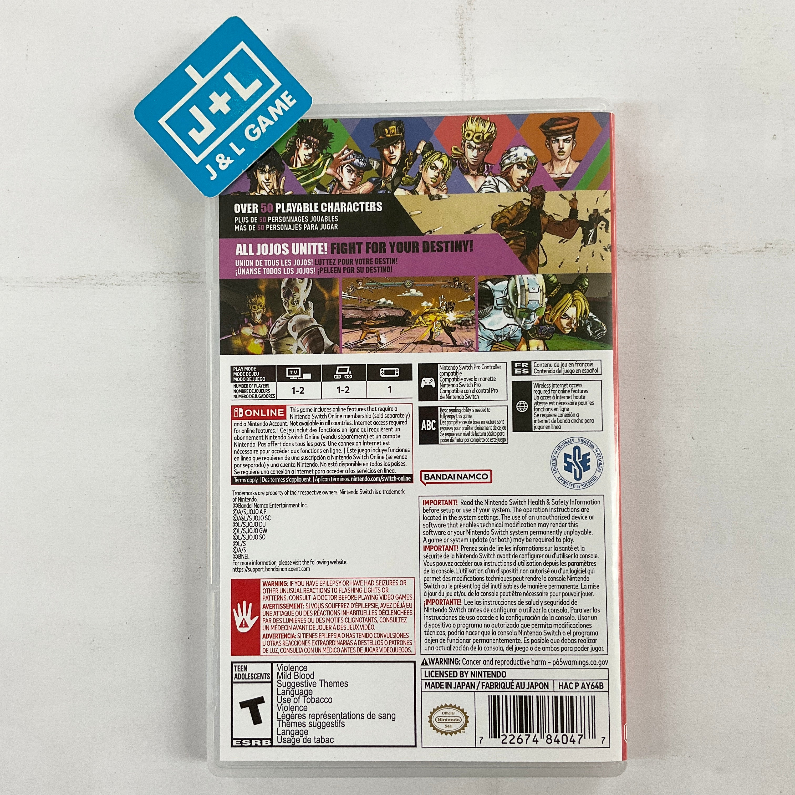 JoJo’s Bizarre Adventure: All-Star Battle R - (NSW) Nintendo Switch [UNBOXING] Video Games BANDAI NAMCO Entertainment   