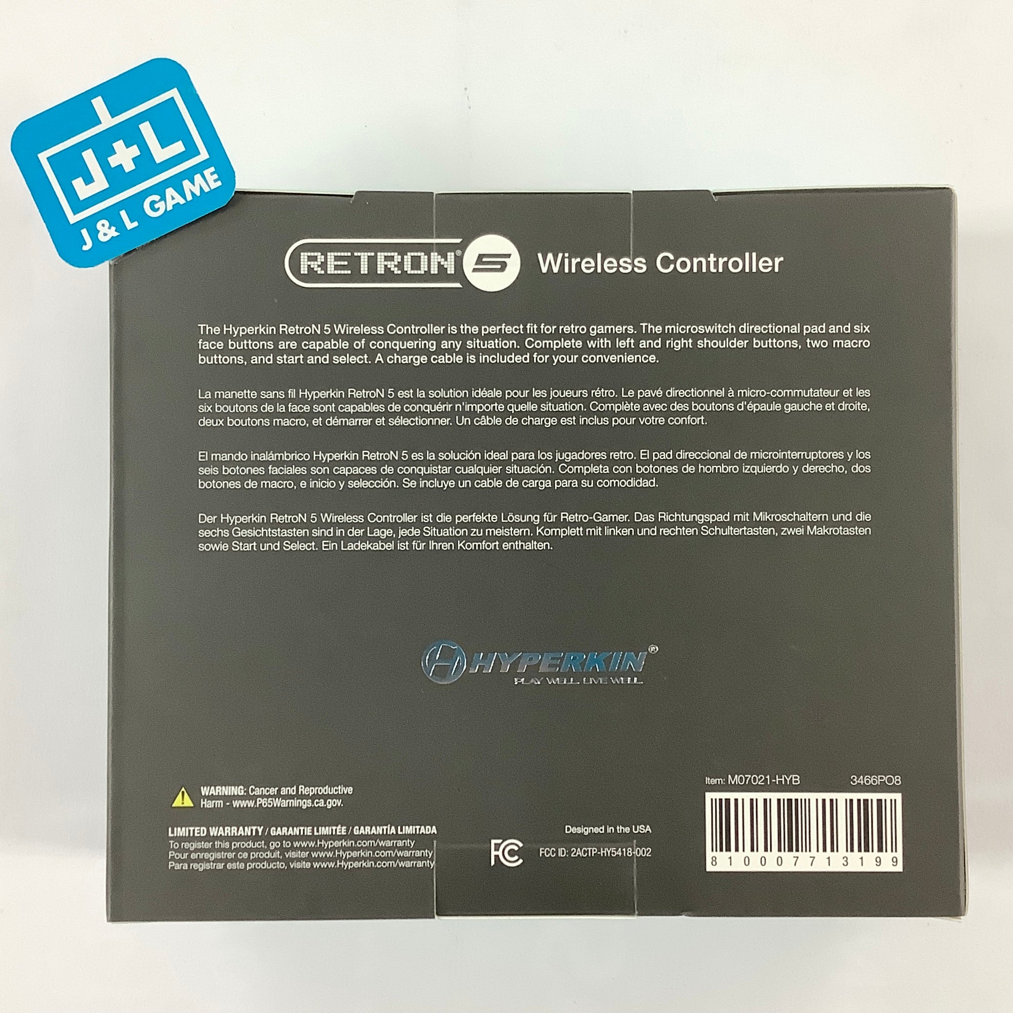 Hyperkin Retron 5 Wireless Controller (Hyper Beach) - (SNES) Super Nintendo Accessories Hyperkin Inc.   