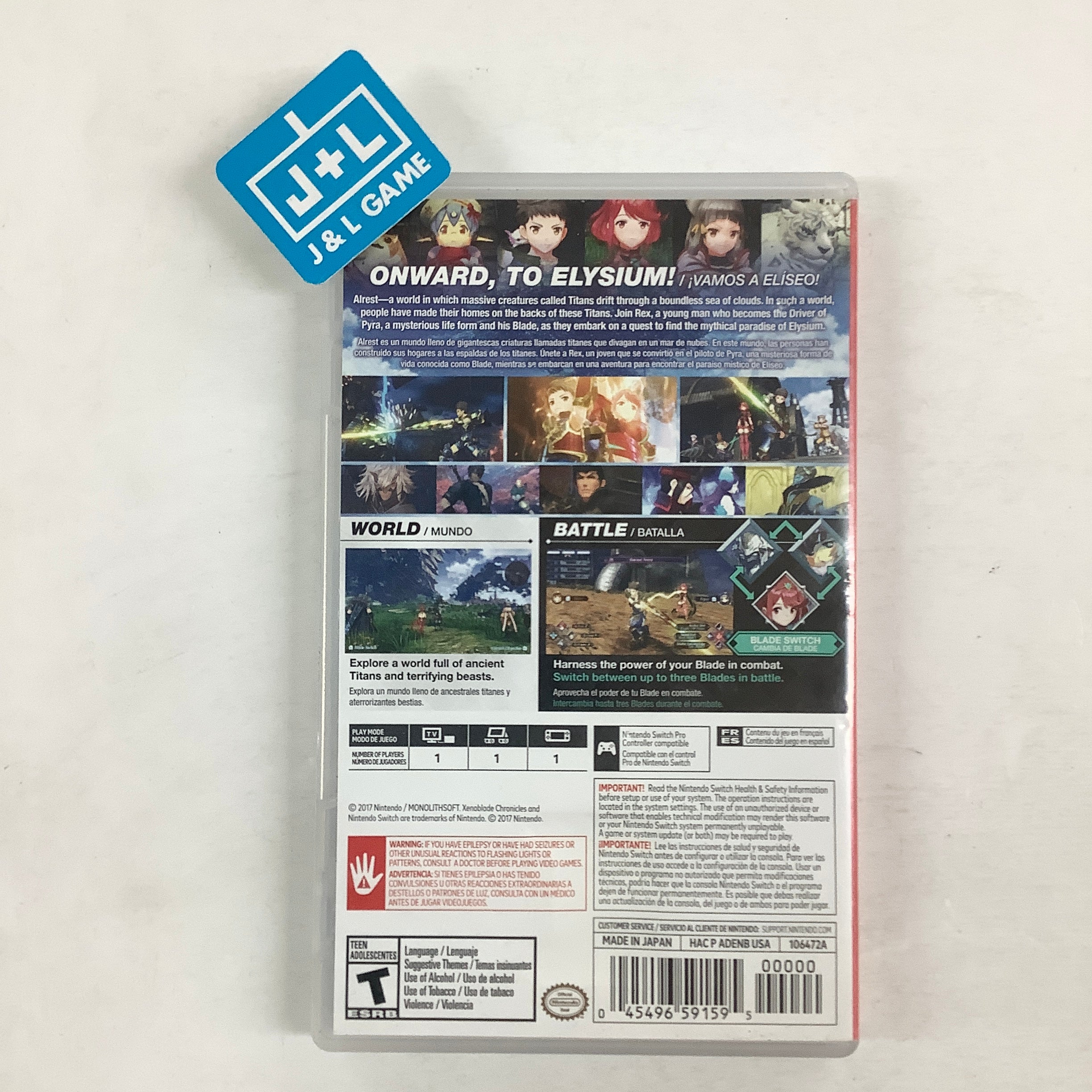 Xenoblade Chronicles 2 - (NSW) Nintendo Switch [Pre-Owned] Video Games Nintendo   
