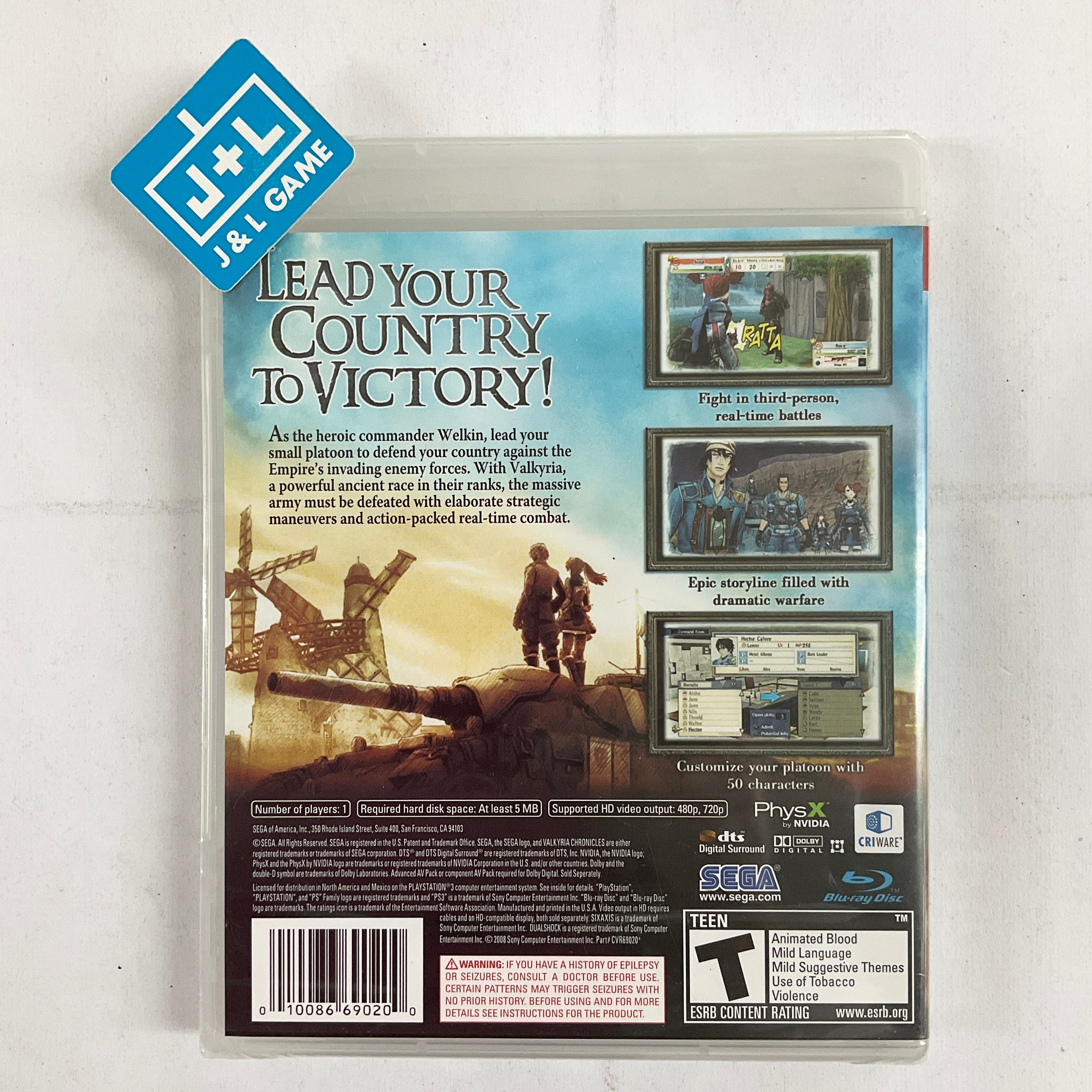 Valkyria Chronicles - (PS3) PlayStation 3 Video Games Sega   