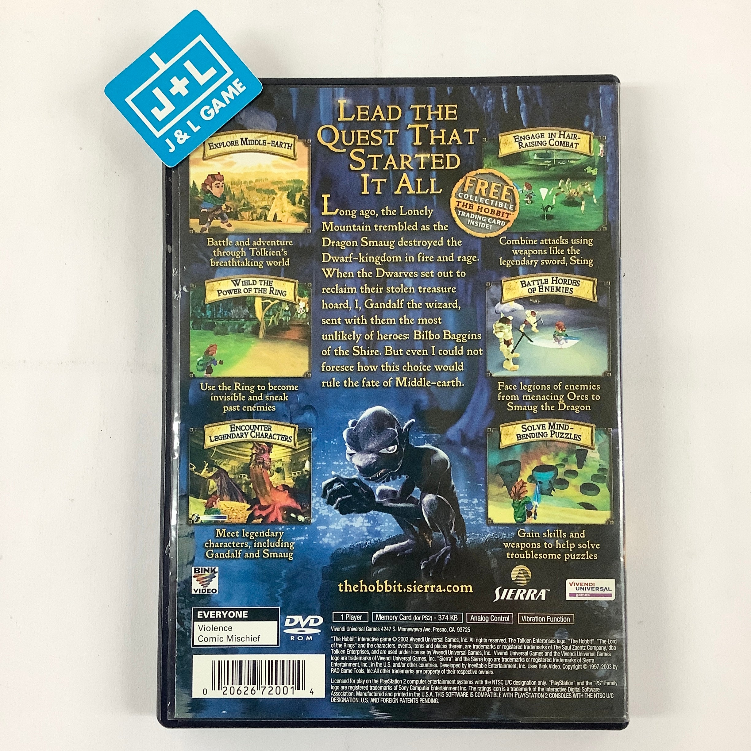 The Hobbit - (PS2) PlayStation 2 [Pre-Owned] Video Games Sierra Entertainment   