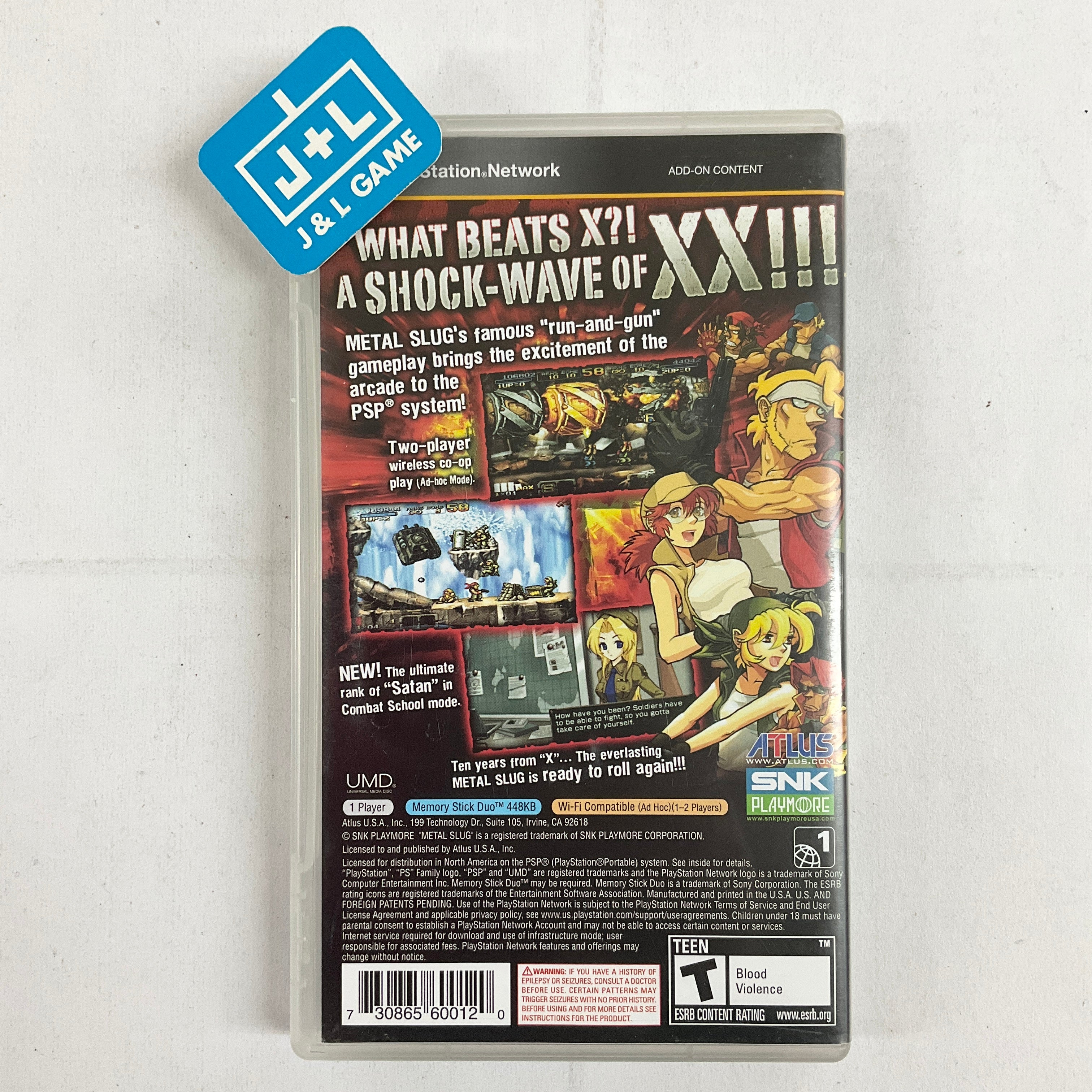 Metal Slug XX - Sony PSP [Pre-Owned] Video Games Atlus   