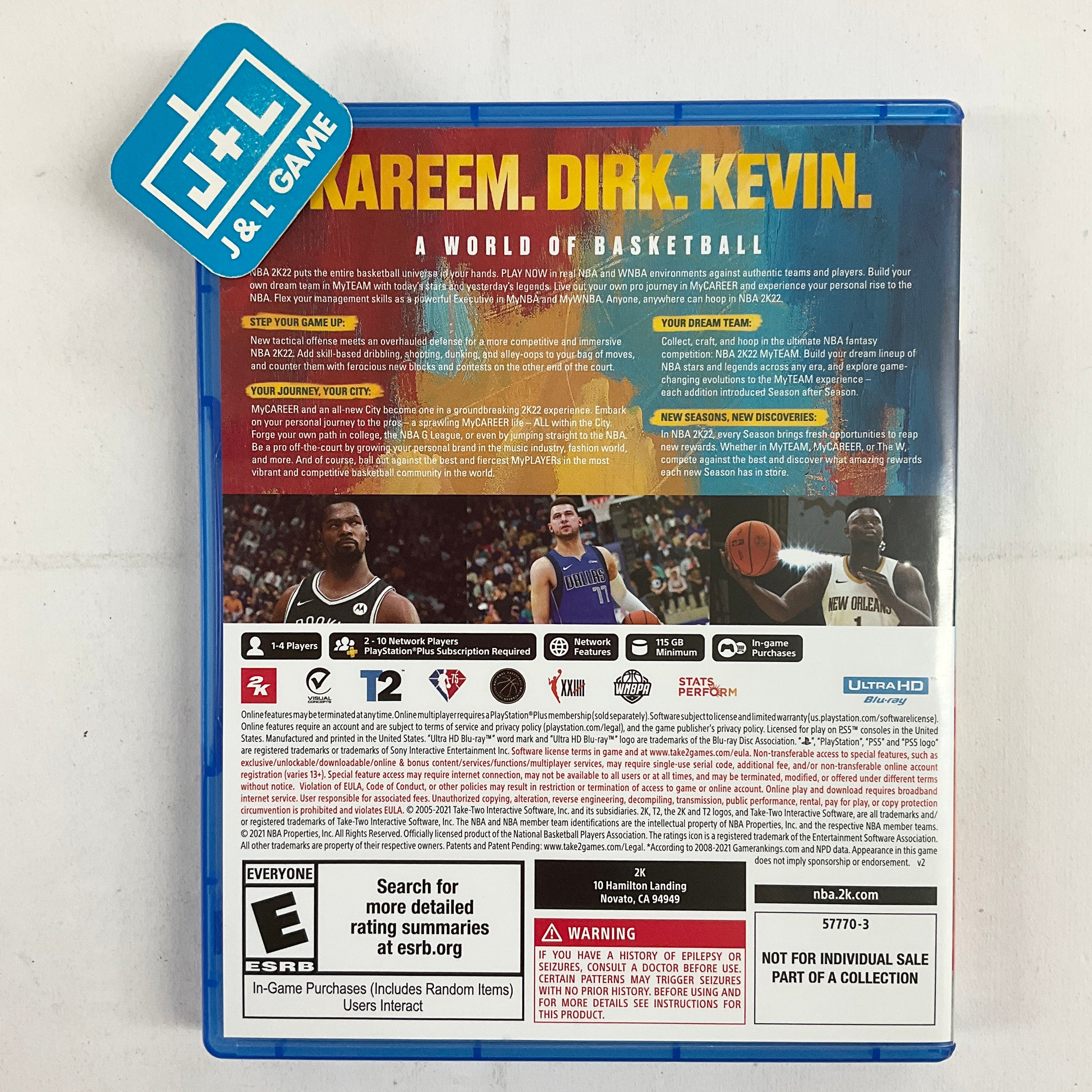 NBA 2K22 75th Anniversary Edition - (PS5) PlayStation 5 [Pre-Owned] Video Games 2K   