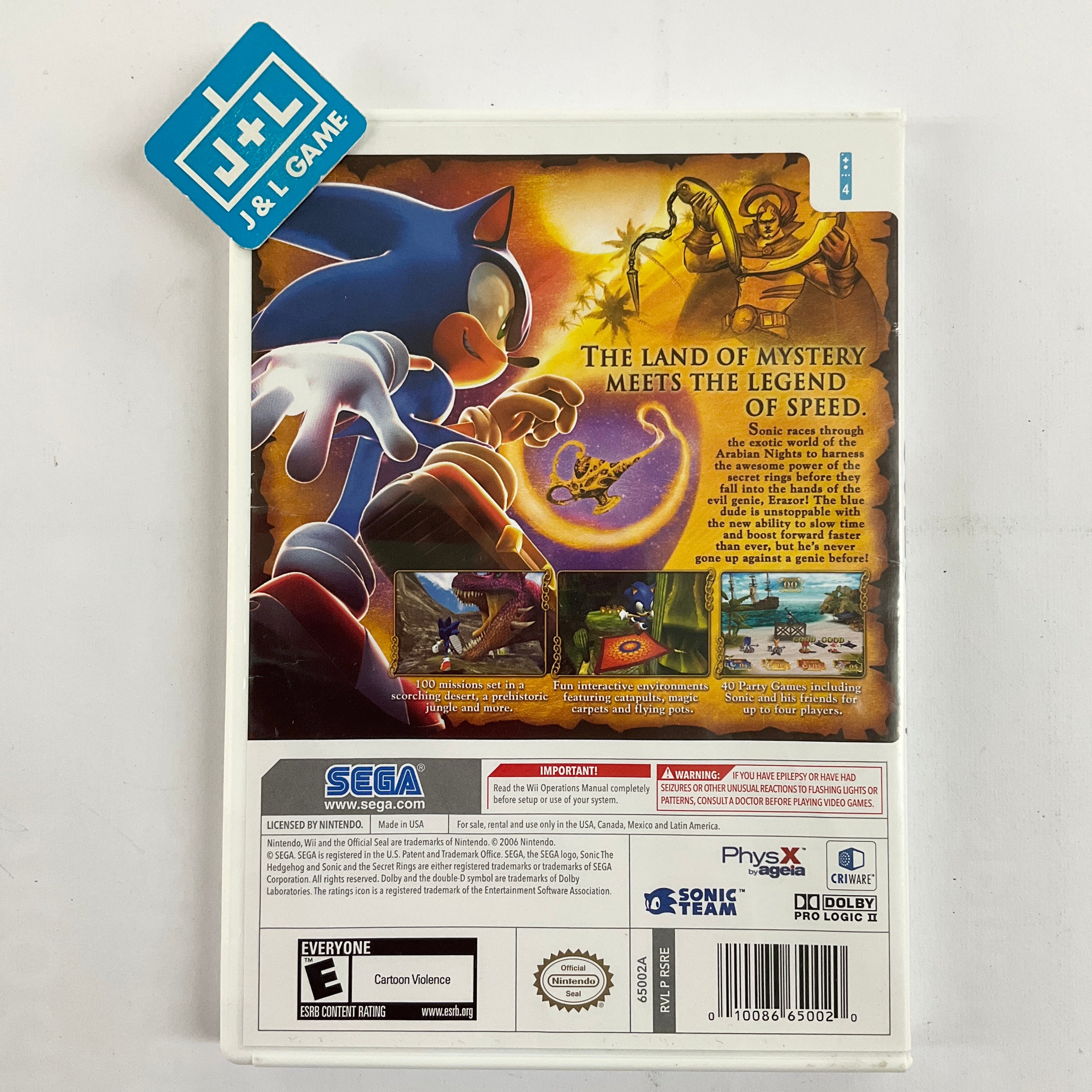 Sonic and the Secret Rings - Nintendo Wii [Pre-Owned] Video Games SEGA   