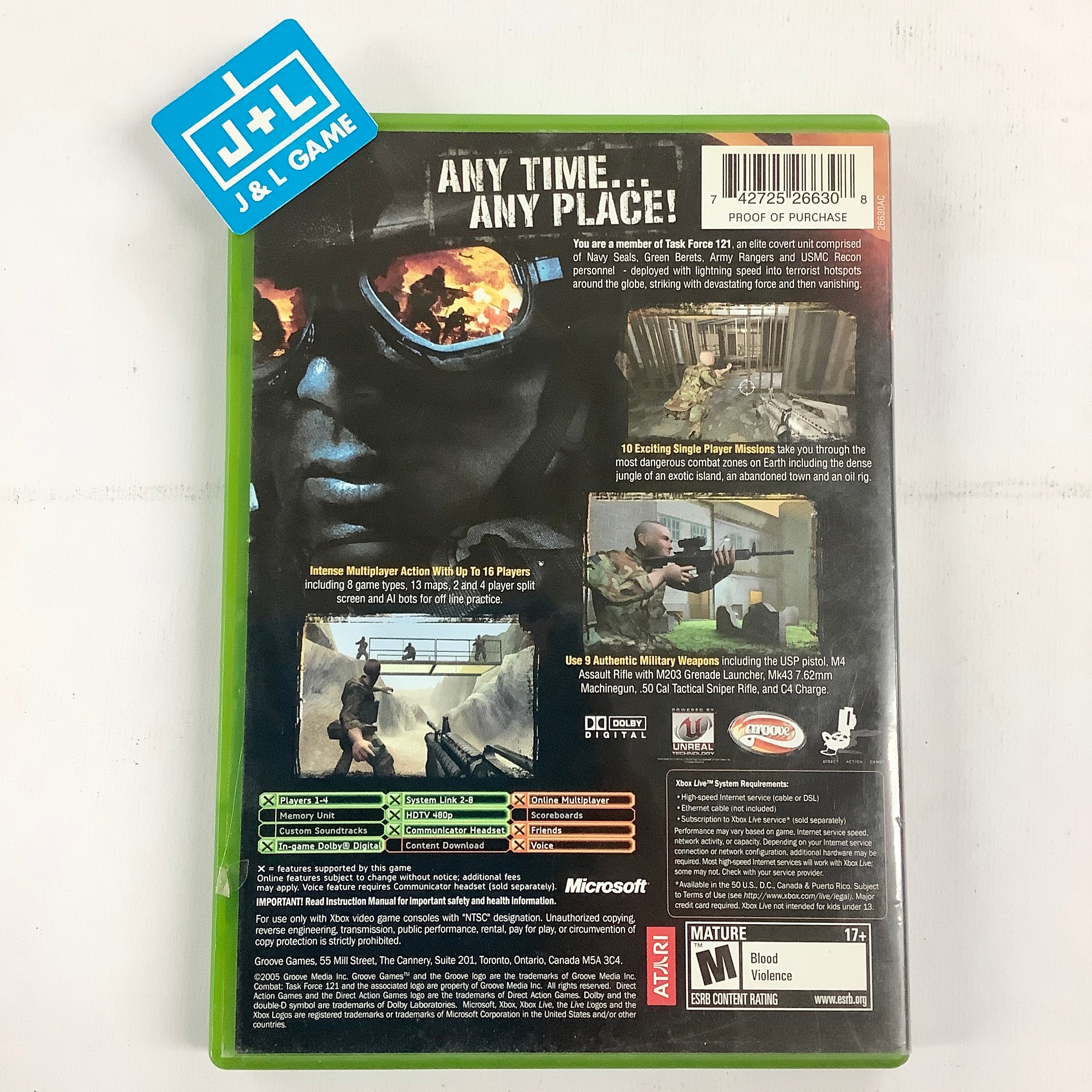 Combat: Task Force 121 - (XB) Xbox [Pre-Owned] Video Games Groove Games   