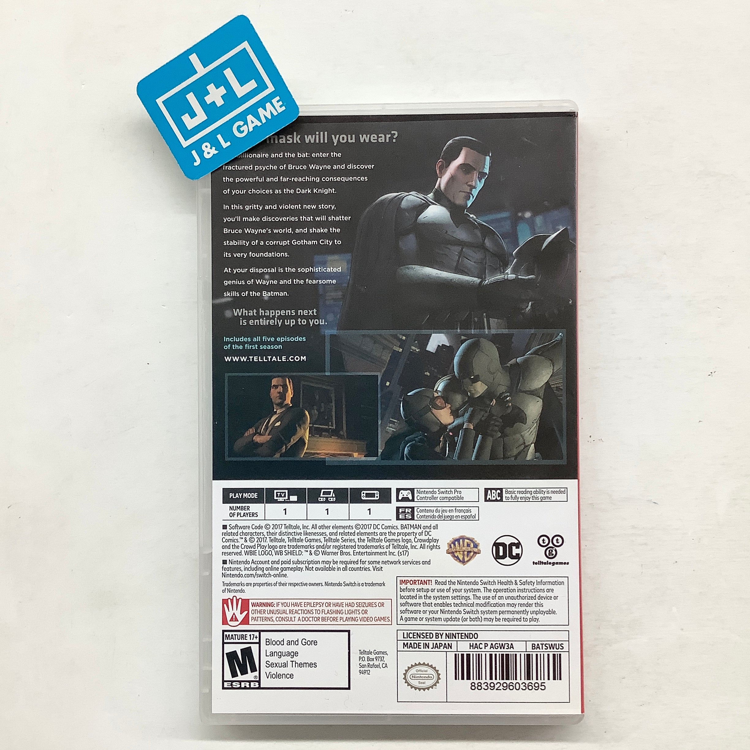 Batman - The Telltale Series - (NSW) Ninendo Switch [Pre-Owned] Video Games Warner Bros. Interactive Entertainment   