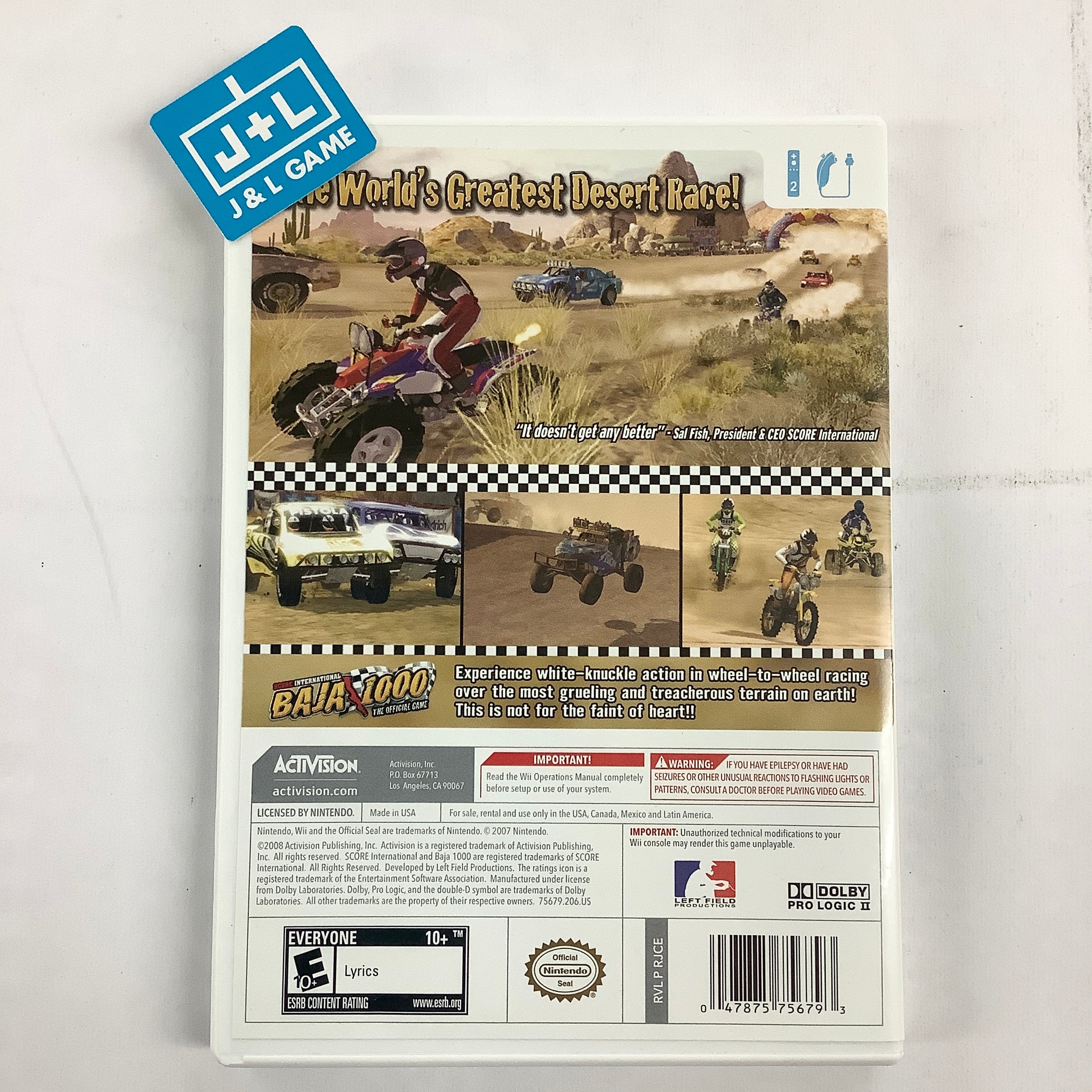 SCORE International Baja 1000 - Nintendo Wii [Pre-Owned] Video Games Activision   