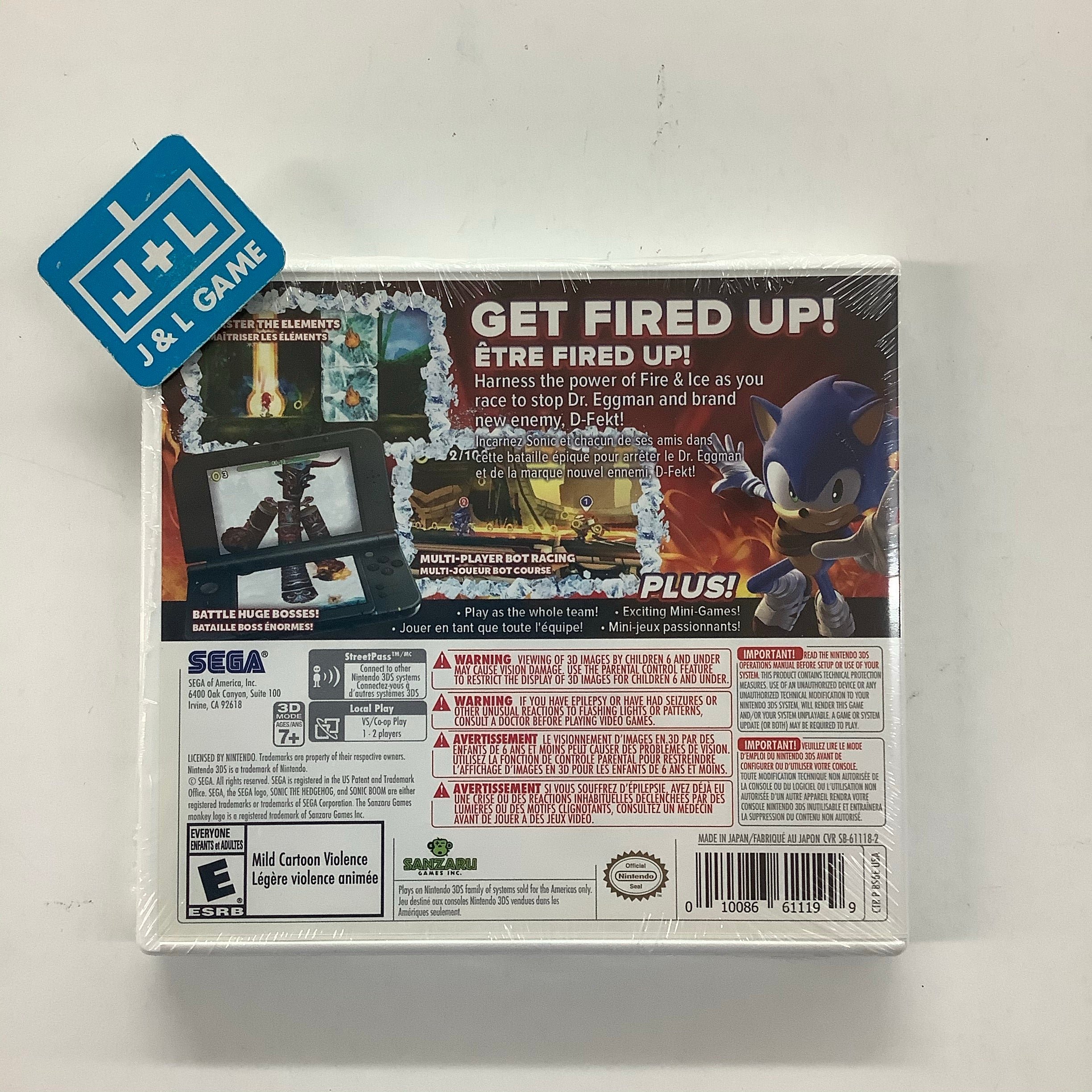 Sonic Boom: Fire & Ice - Nintendo 3DS Video Games Sega   