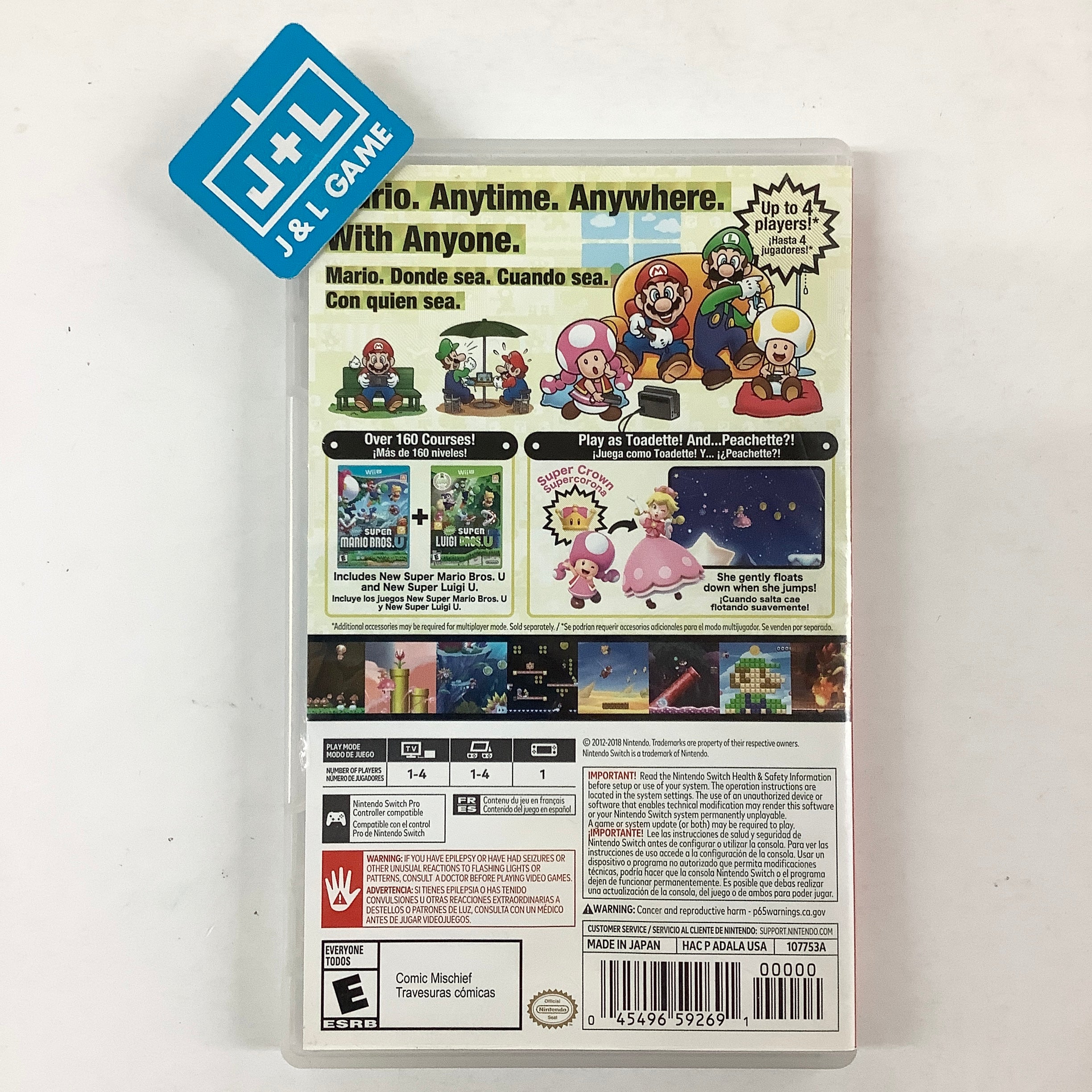 New Super Mario Bros. U Deluxe - (NSW) Nintendo Switch [Pre-Owned] Video Games Nintendo   