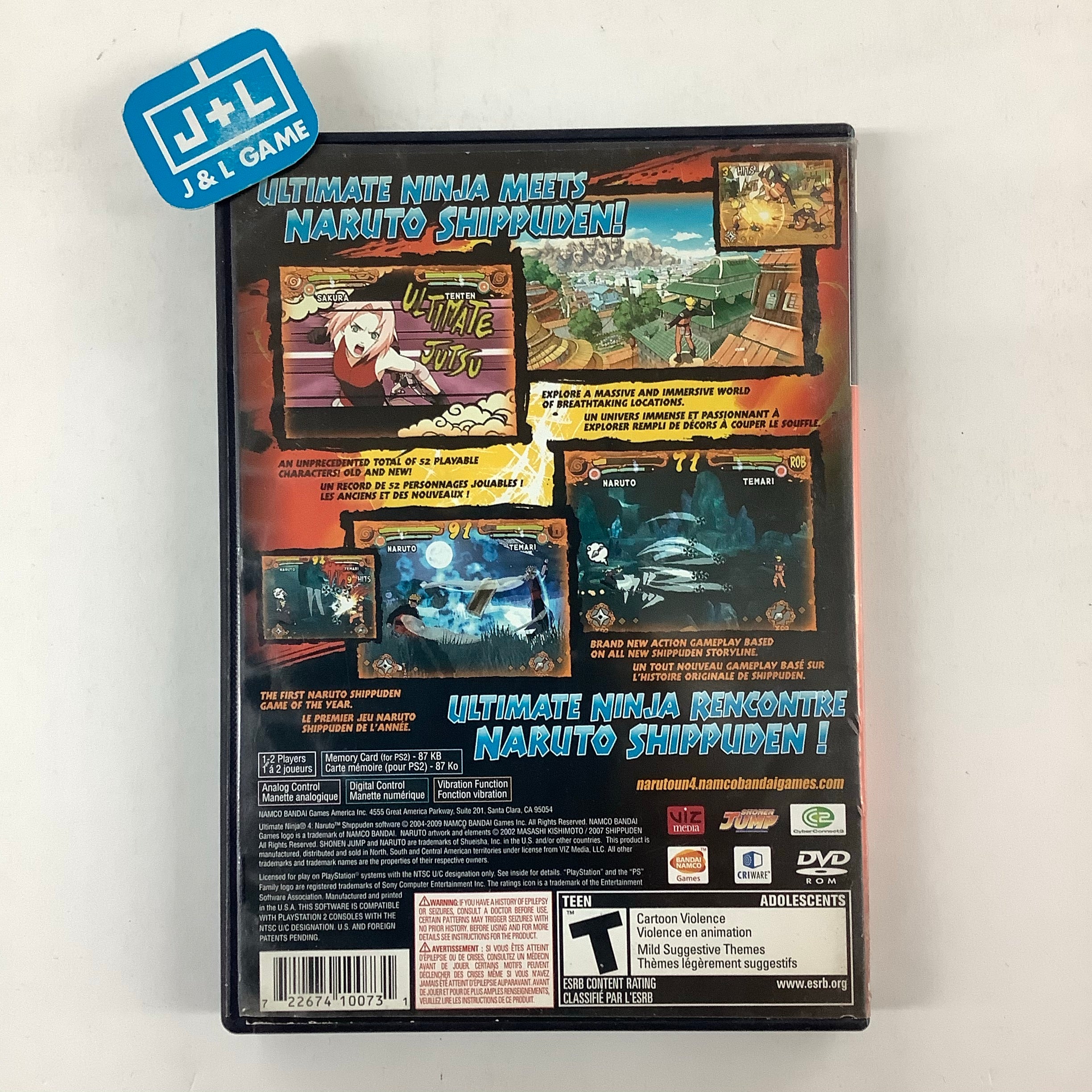 Naruto Shippuden: Ultimate Ninja 4  - (PS2) PlayStation 2 [Pre-Owned] Video Games BANDAI NAMCO Entertainment   