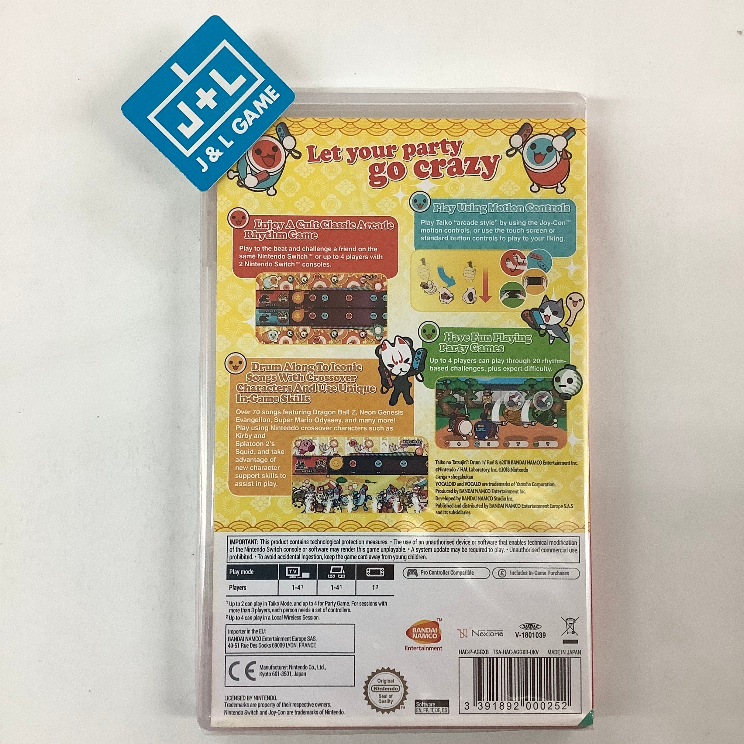 Taiko no Tatsujin: Drum 'n' Fun! - (NSW) Nintendo Switch (European Import) Video Games Namco Bandai   