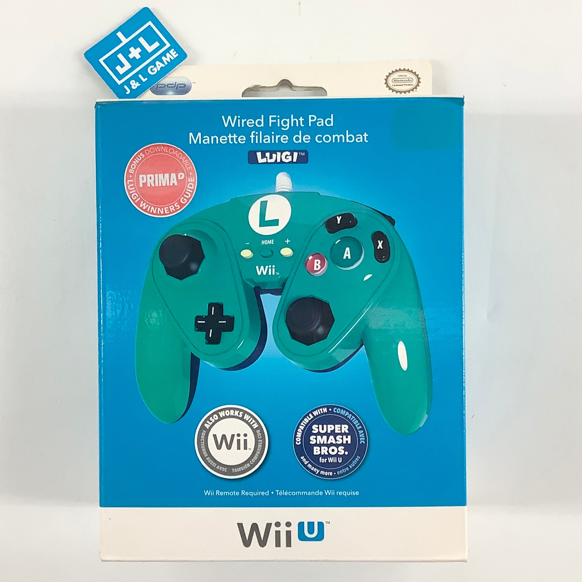 PDP Wired Fight Pad ( Luigi ) - Nintendo Wii U Accessories PDP   