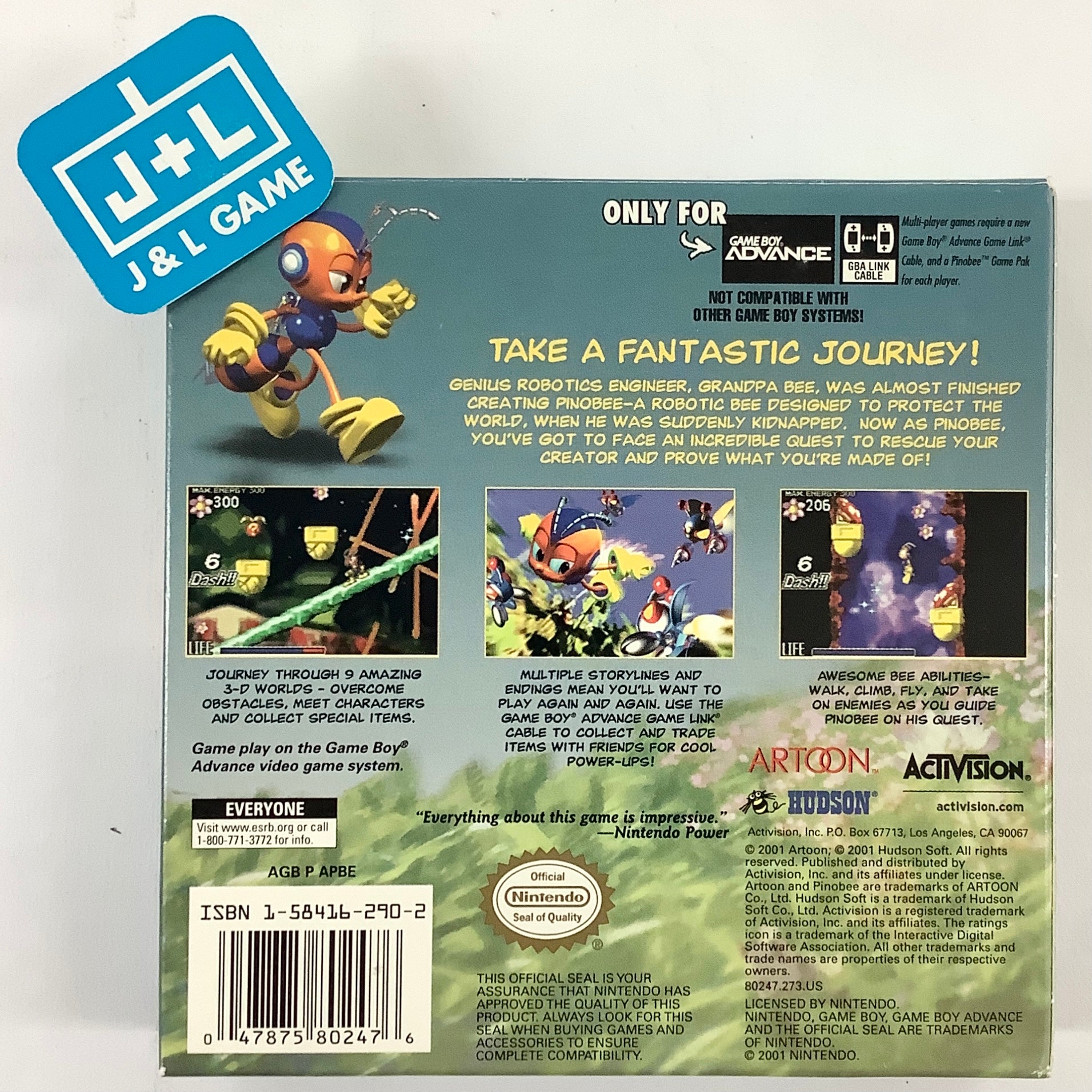 Pinobee: Wings of Adventure - (GBA) Game Boy Advance [Pre-Owned] Video Games Activision   