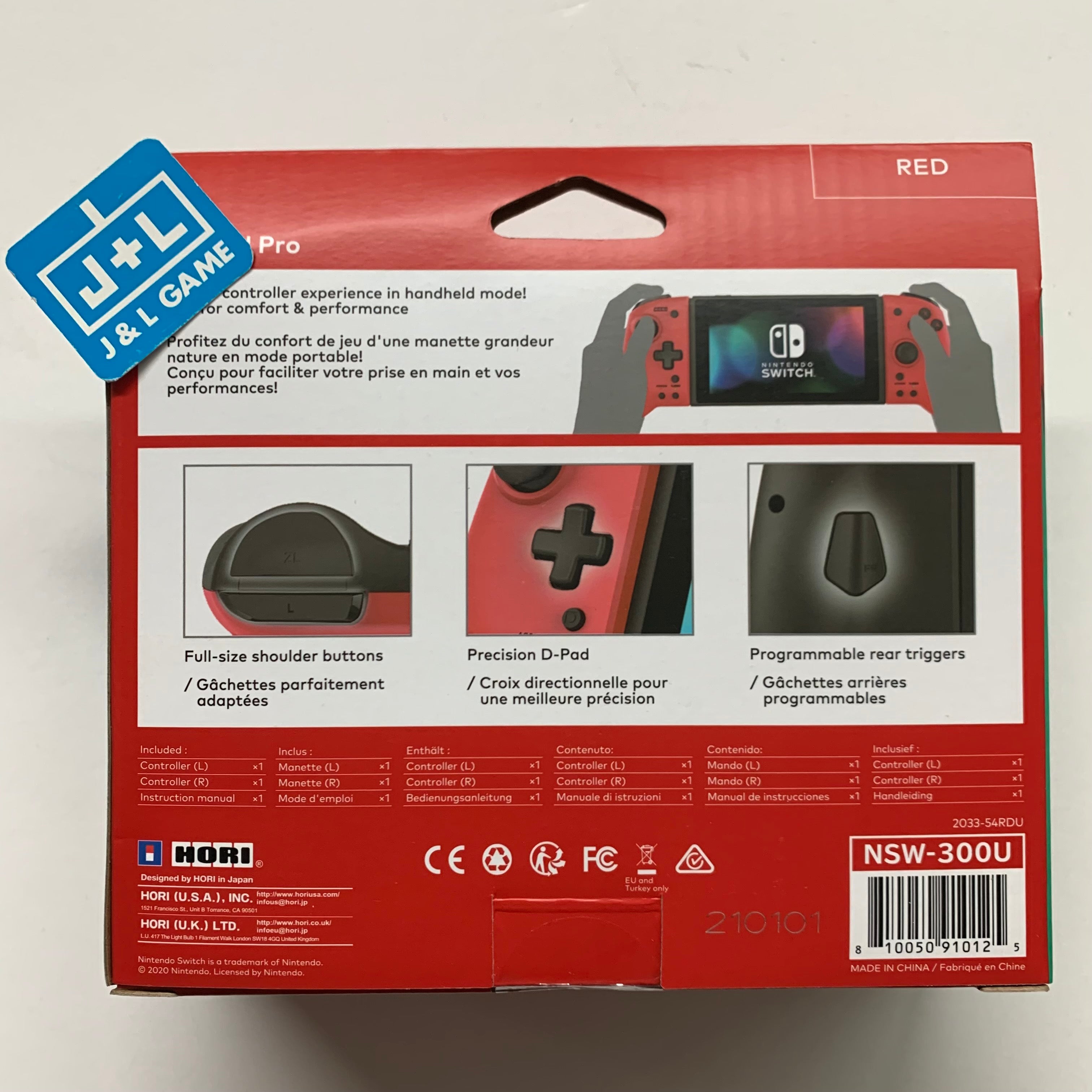 HORI Nintendo Switch Split Pad Pro (Volcanic Red) - (NSW) Nintendo Switch Accessories HORI   