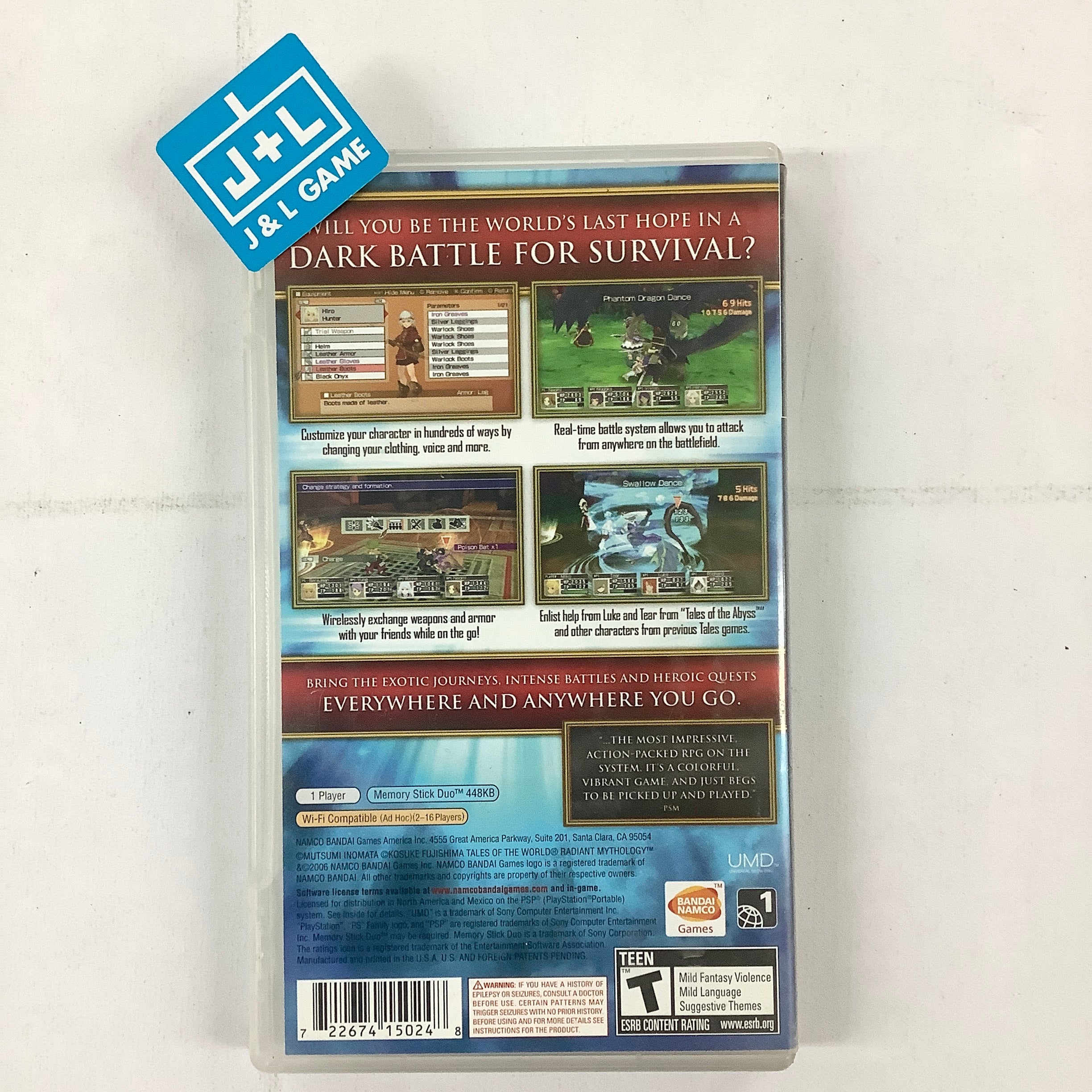 Tales of the World: Radiant Mythology - Sony PSP [Pre-Owned] Video Games Namco Bandai Games   