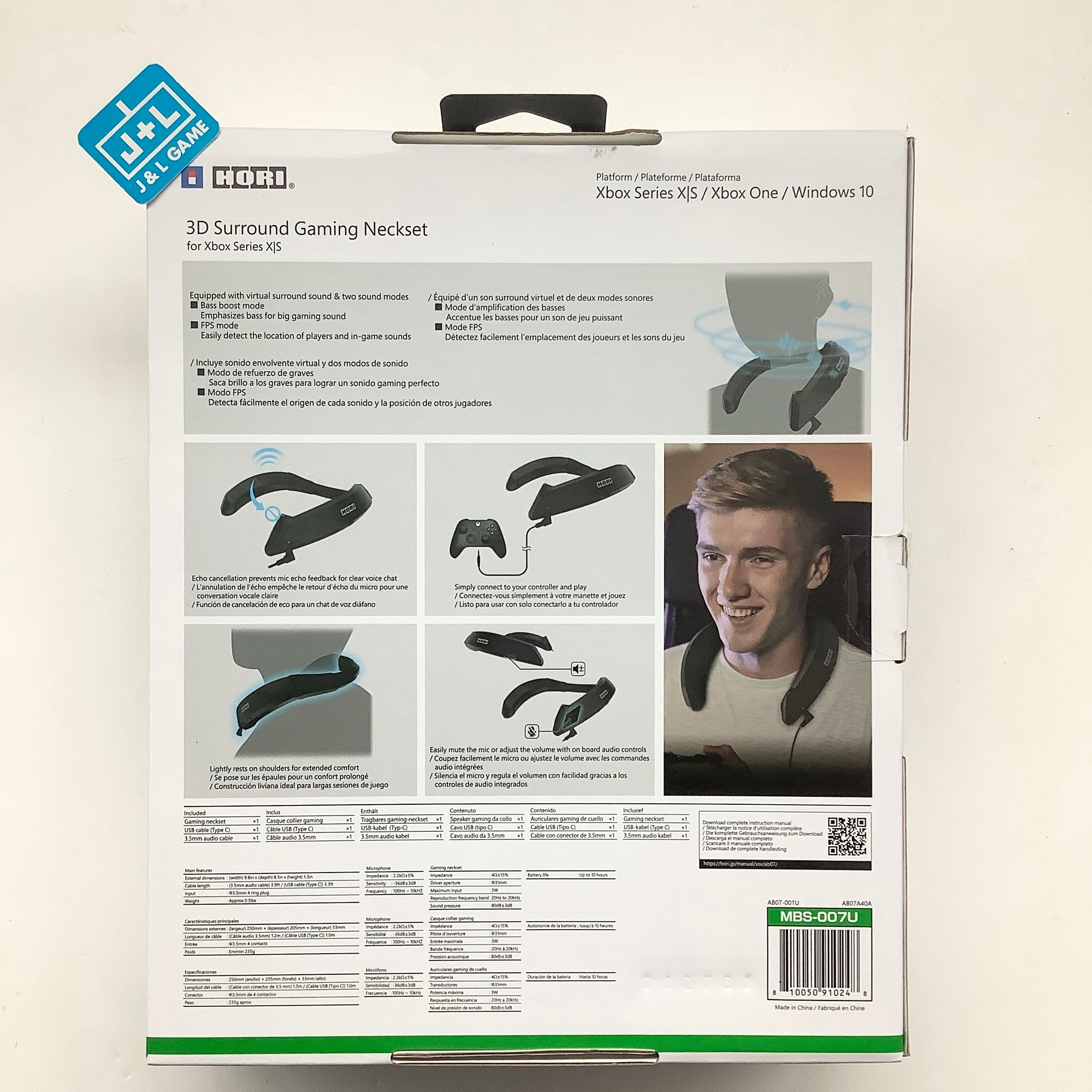HORI Xbox Series X 3D Surround Gaming Neckset - Wearable Speaker with Voice Chat Designed - (XSX) Xbox Series X Accessories HORI   